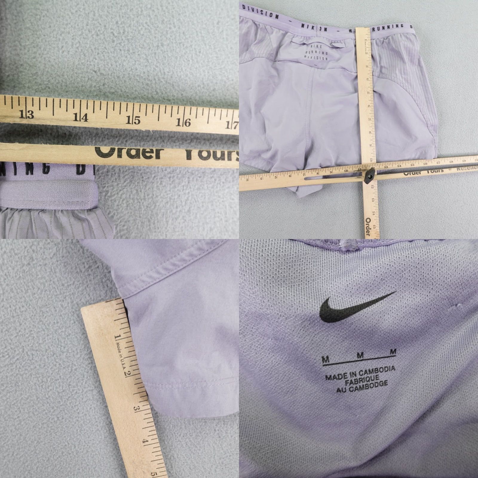 Nike Nike Shorts Womens Medium Purple Lined Run Division Tempo Luxe 3" Running Gym Size 28" / US 6 / IT 42 - 8 Thumbnail