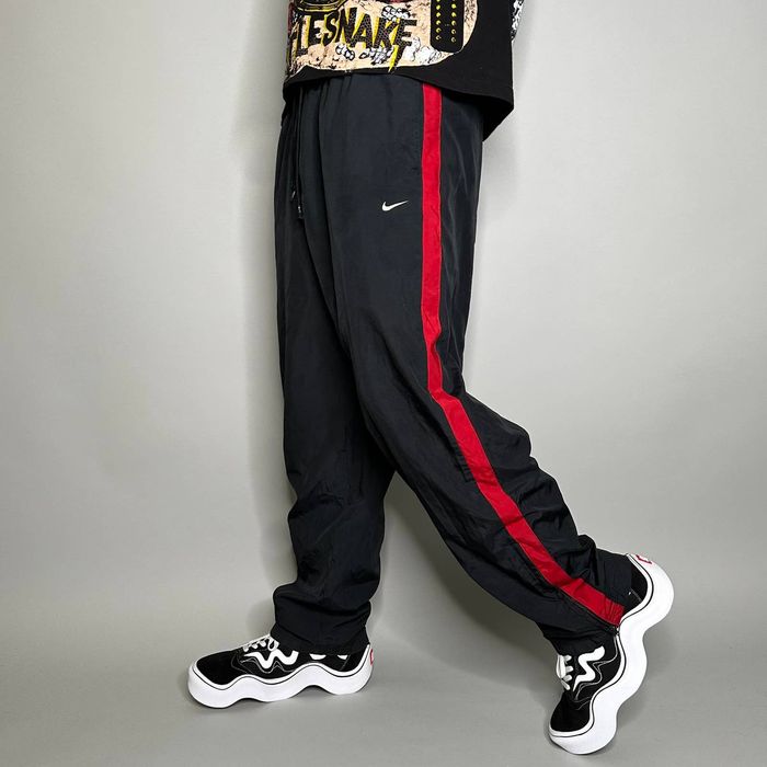 Nike black polyester hot sale track pants