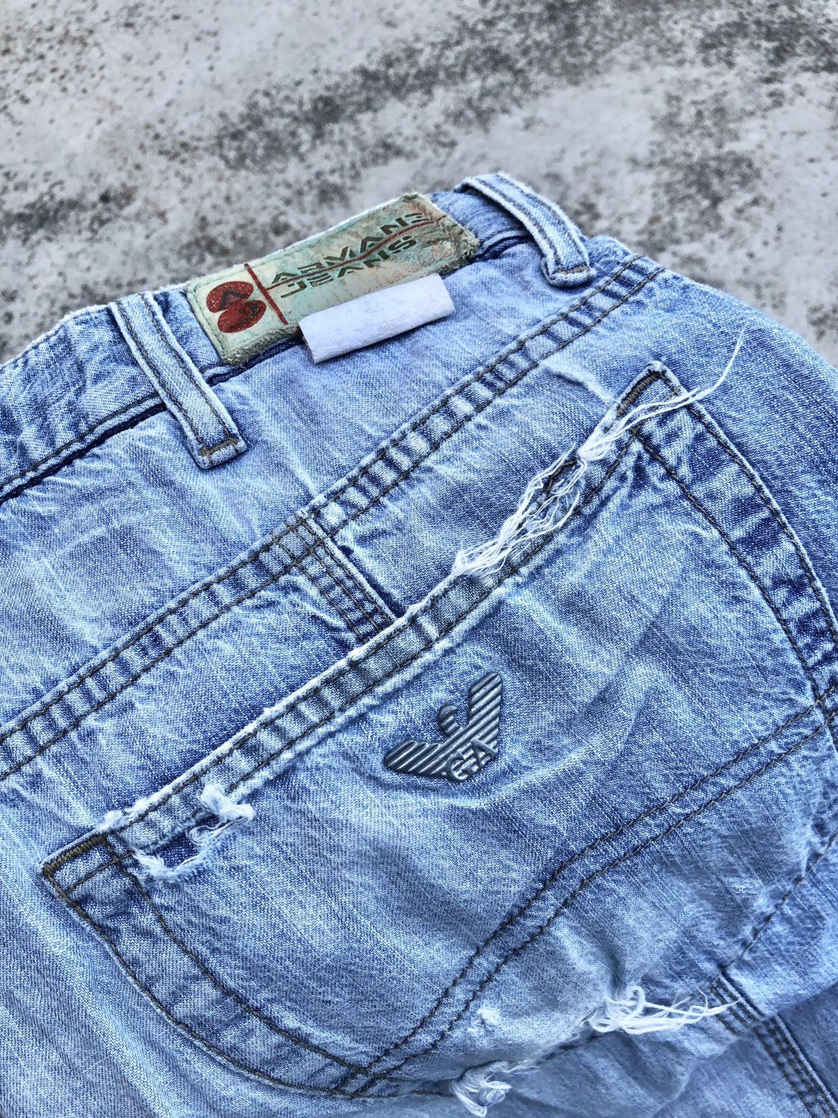Armani × Giorgio Armani VINTAGE RECONSTRUCTED ARMANI JEANS Size US 34 / EU 50 - 5 Thumbnail