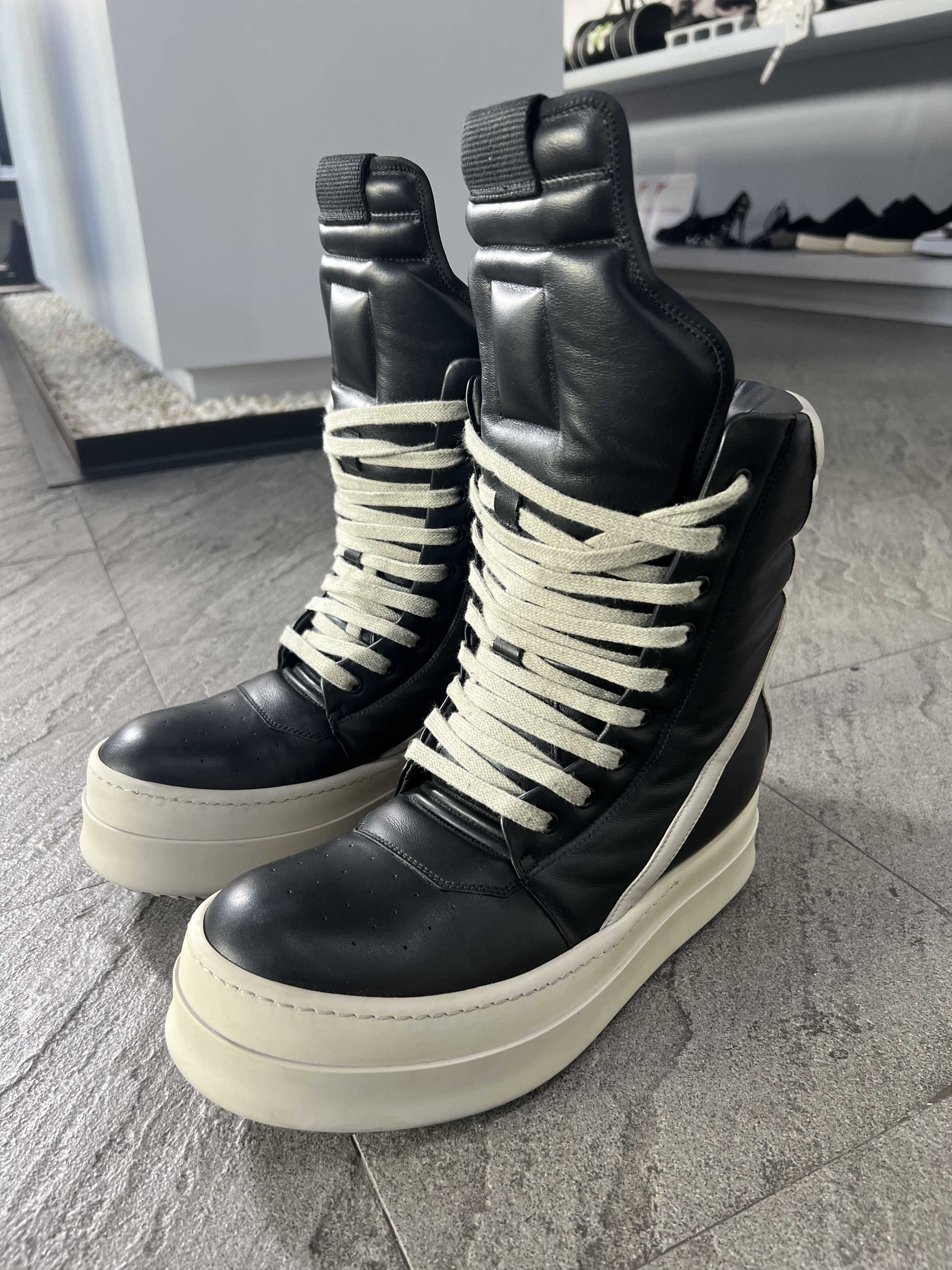 Rick Owens Rick Owens Porterville MegaBumper Geobasket Black Milk Size US 8 / EU 41 - 6 Thumbnail