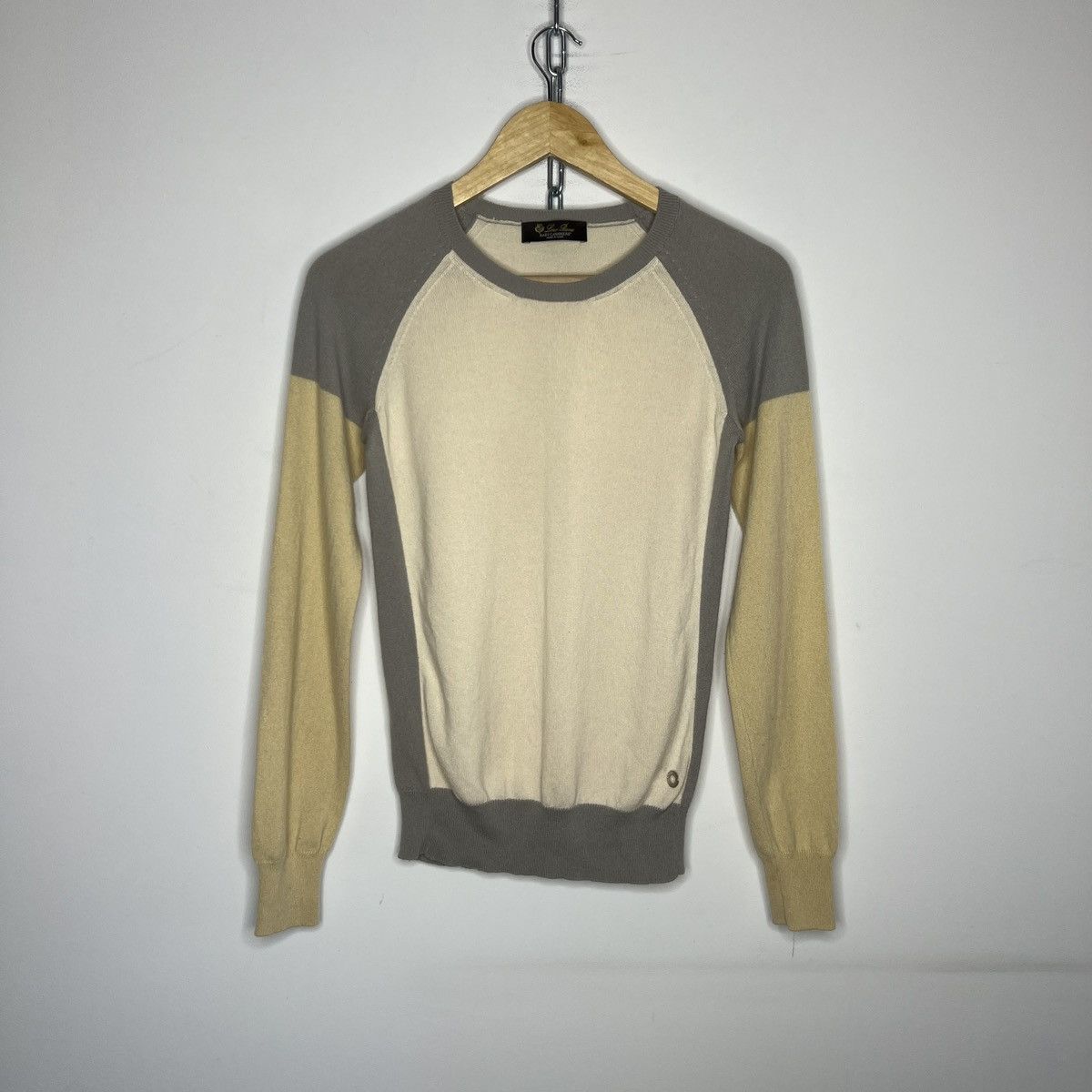 Loro Piana Womens Beige Baby Cashmere Sweater Jumper Knit