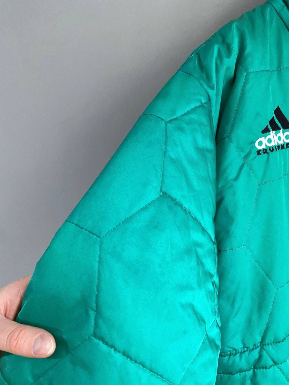 Adidas Vintage Adidas Equipment 90s Men's Green Quilted Jacket, M Size US M / EU 48-50 / 2 - 10 Thumbnail