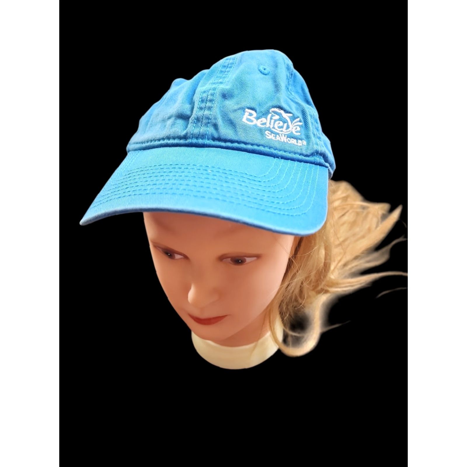 Etro Retro Seaworld Shamu Baseball Cap Hat Blue Adjustable Strap Back Size ONE SIZE - 2 Thumbnail