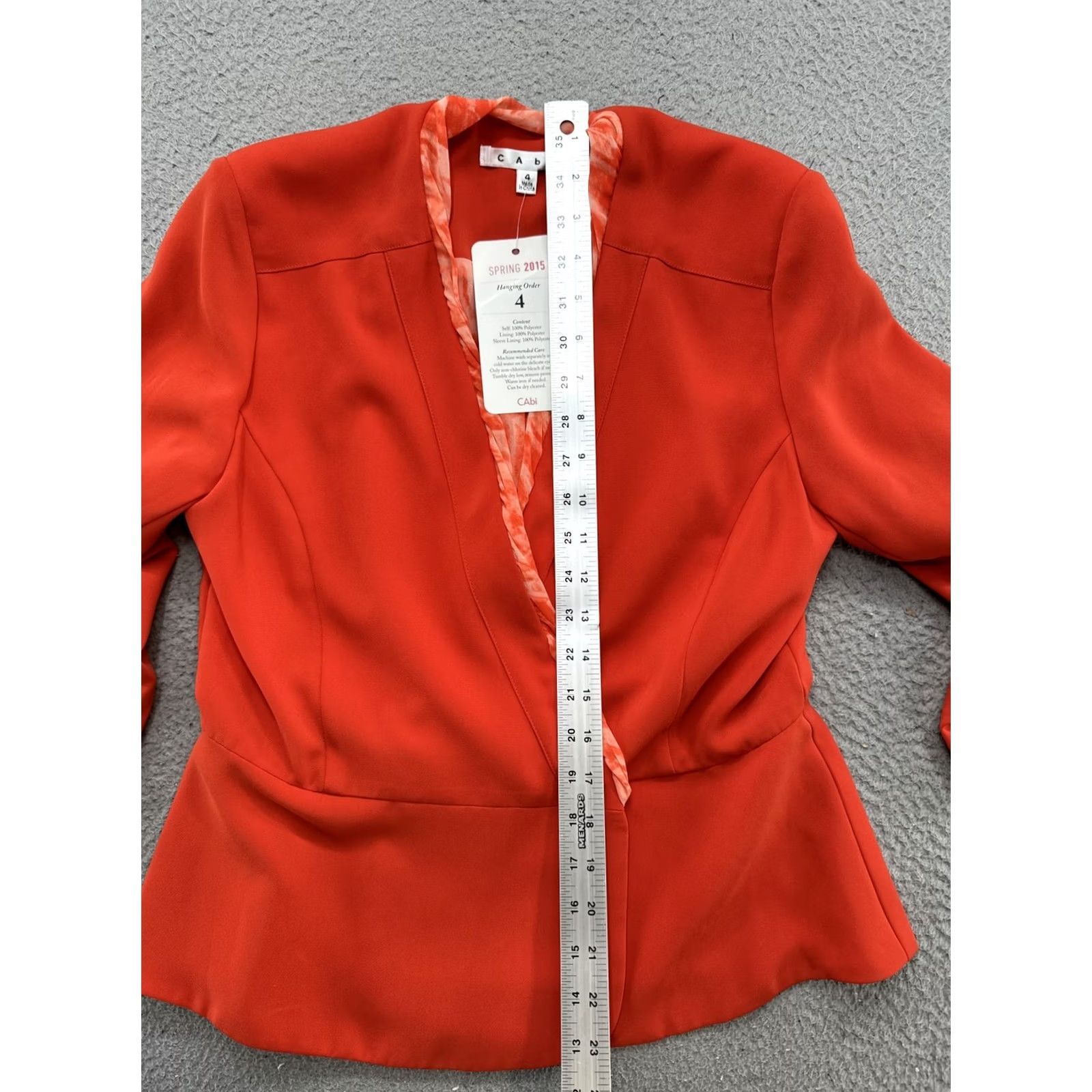 Vintage Cabi Jane Jacket Blazer Orange Spring 2015 Women’s Size 4 NEW Size S / US 4 / IT 40 - 6 Thumbnail