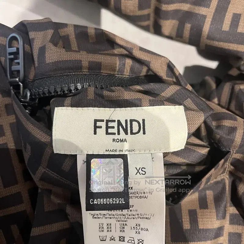 Fendi Fendi Brown Long Coat with Logo Print . Size XS / US 0-2 / IT 36-38 - 3 Thumbnail