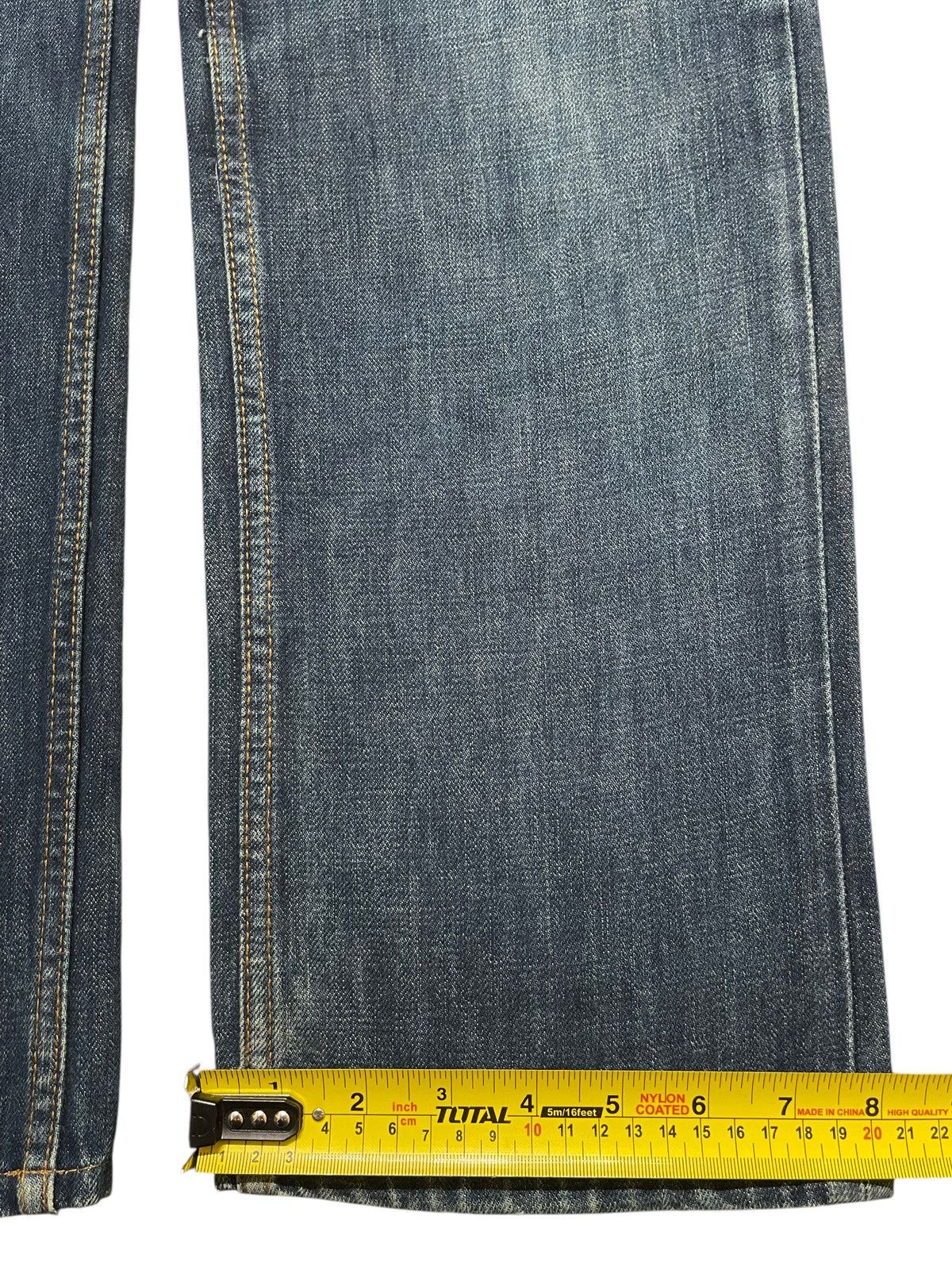 Yohji Yamamoto Vintage Ined By Yohji Yamamoto Faded Wash Whiskers Loose Fit Size US 31 - 17 Thumbnail