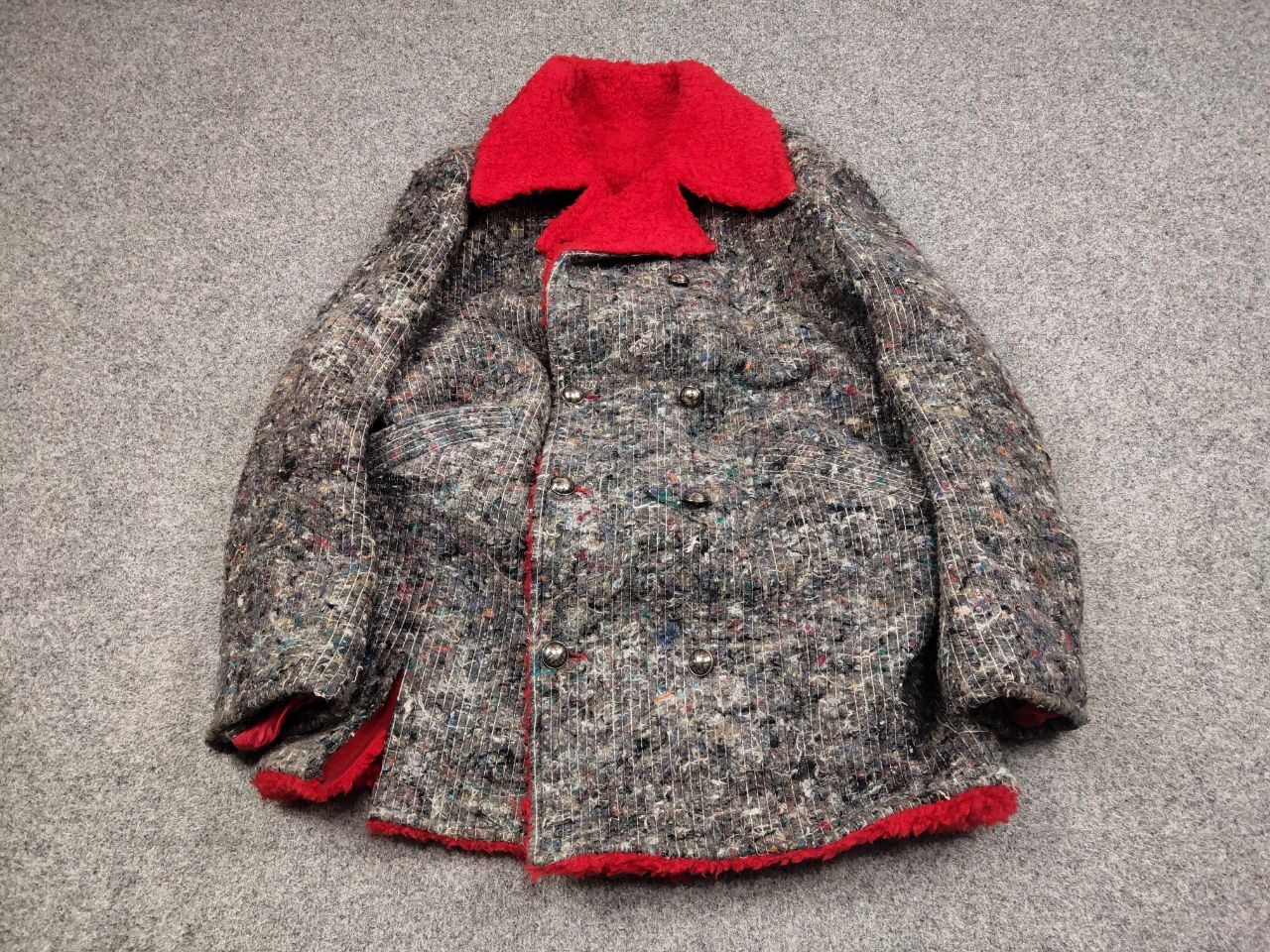 Japanese Brand Ultra rare Vintage 80s Jean Fixo Packing Felt Peacoat Jacket Size US L / EU 52-54 / 3 - 2 Thumbnail