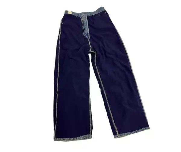 VIBE Retro washed distressed double layer large hole tassel jeans Size US 34 / EU 50 - 8 Thumbnail