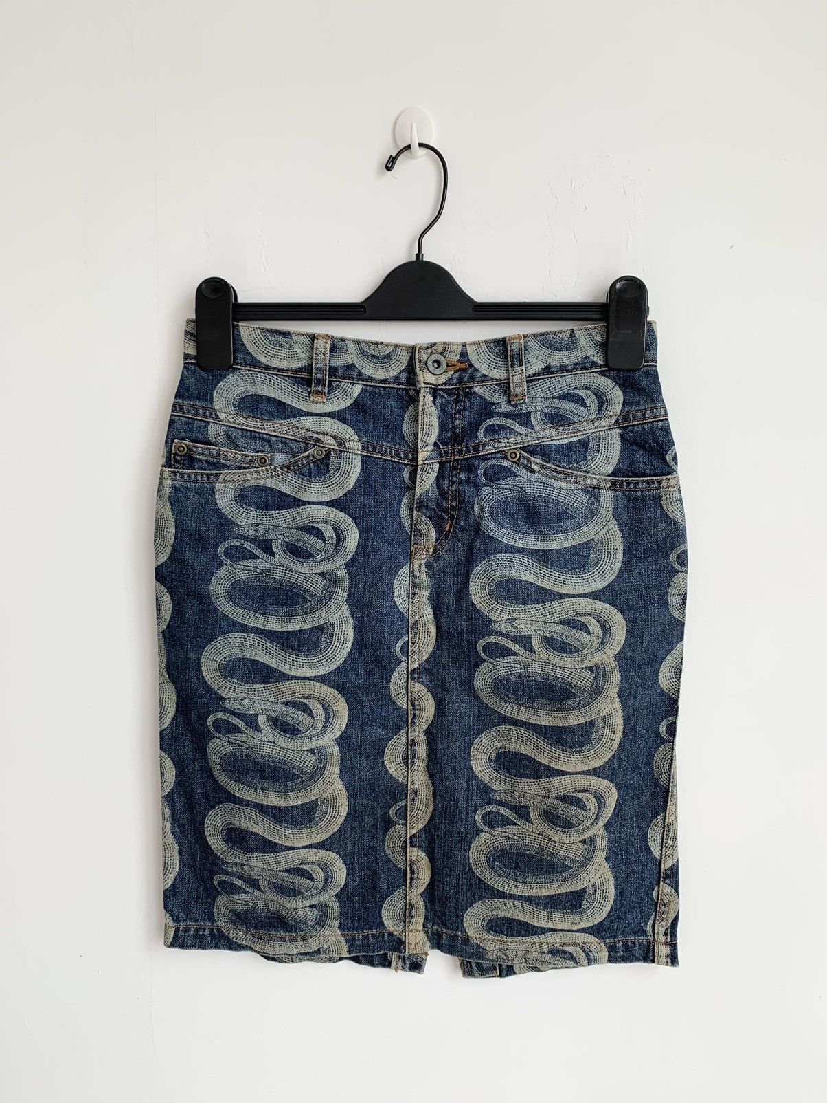Hysteric Glamour 2000s Hysteric Glamour Snake Denim Skirt y2k Size 29" - 1 Thumbnail