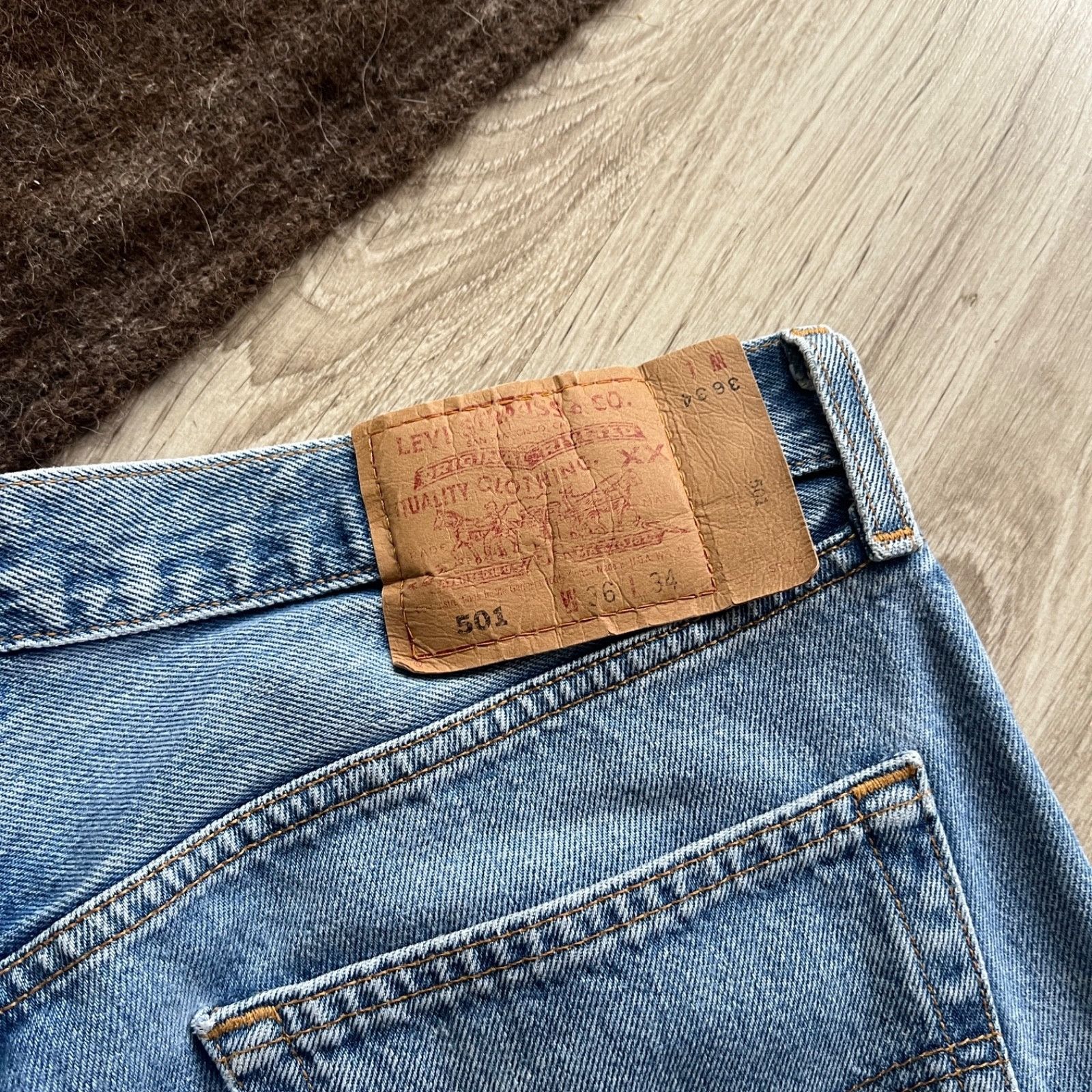 Levi's Levi’s 501 Vintage Button Fly USA Made Light Blue Jeans Size Size US 34 / EU 50 - 5 Thumbnail