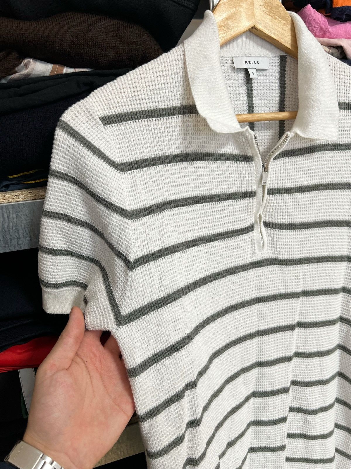 Designer × Reiss Reiss Luxury Men Button Up Striped Polo Short Sleeve T-Shirt Size US S / EU 44-46 / 1 - 3 Thumbnail