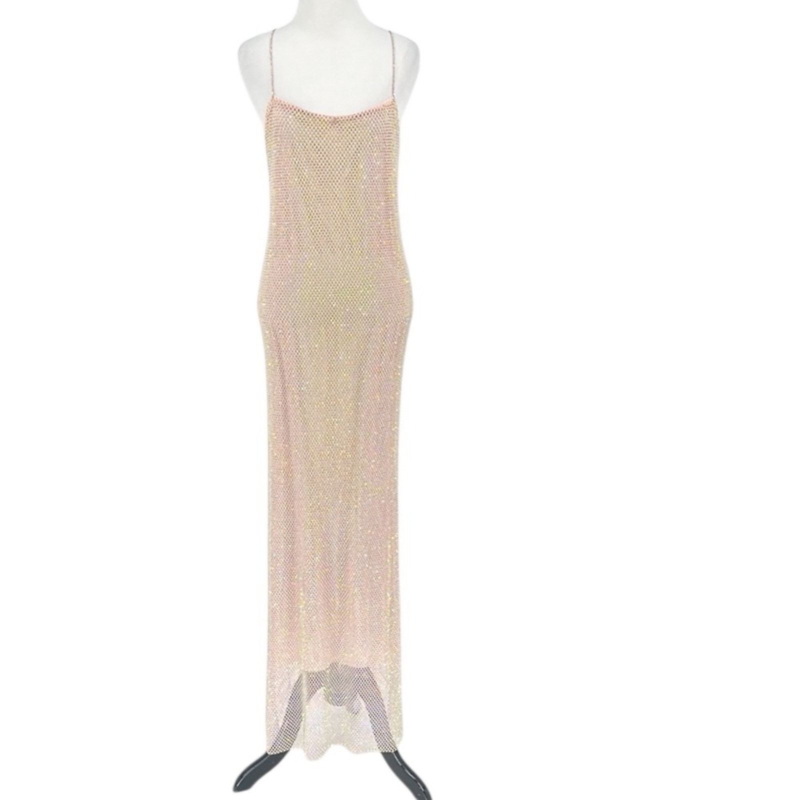 LoveShackFancy LoveShackFancy Calvert Beaded Crystal Embellished Mesh Dress Size S / US 4 / IT 40 - 2 Thumbnail