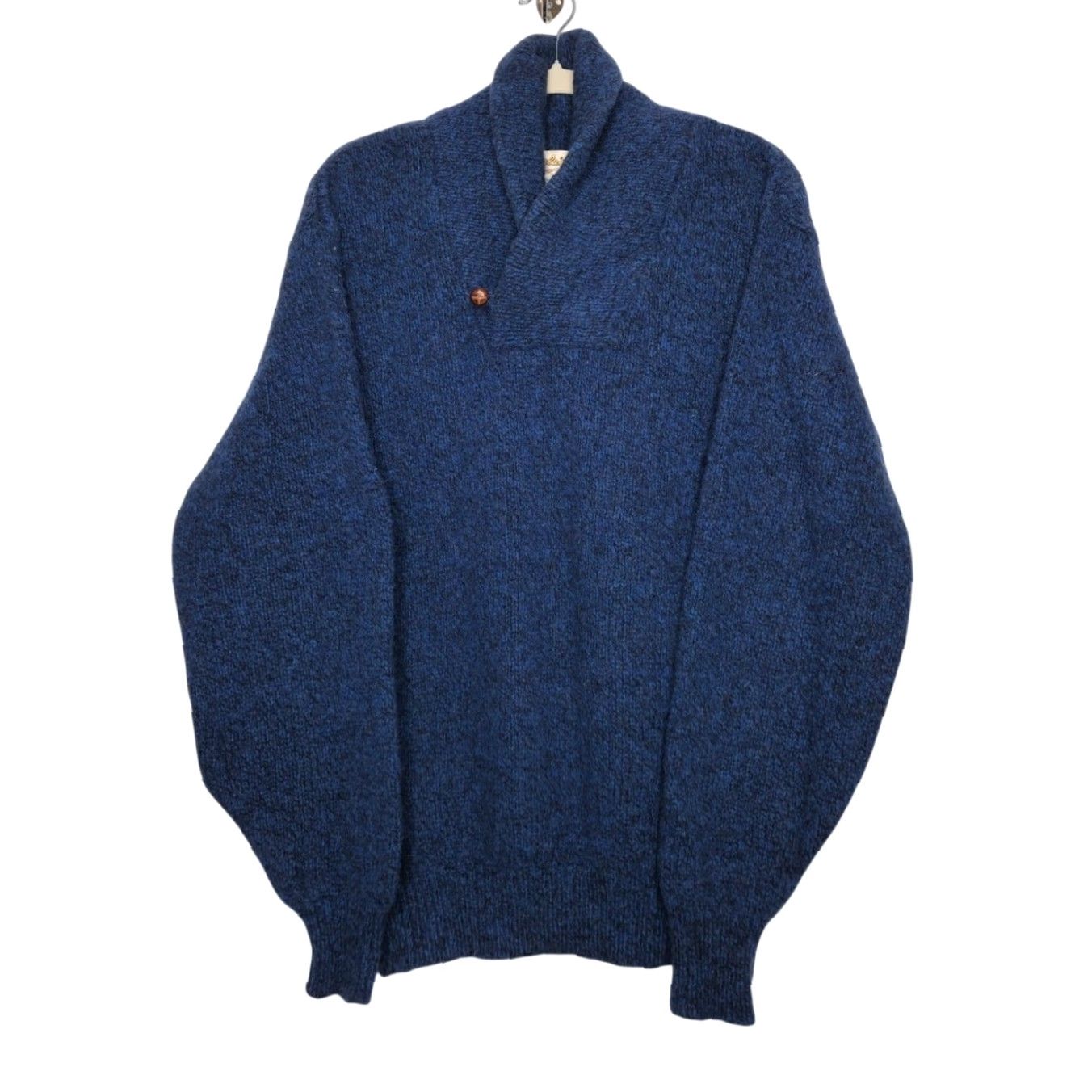 Vintage VINTAGE Cabela's Wool Hunt Fish Sweater Blue Knit 90s Grandpa Large Tall Mens Pullover Knit Size US L / EU 52-54 / 3 - 2 Thumbnail