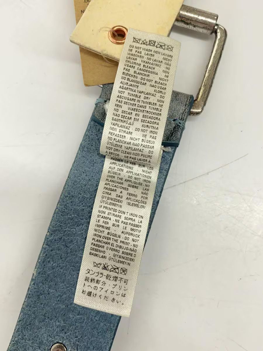Diesel Diesel Barasco Leather Denim Belt Blue Size ONE SIZE - 8 Thumbnail