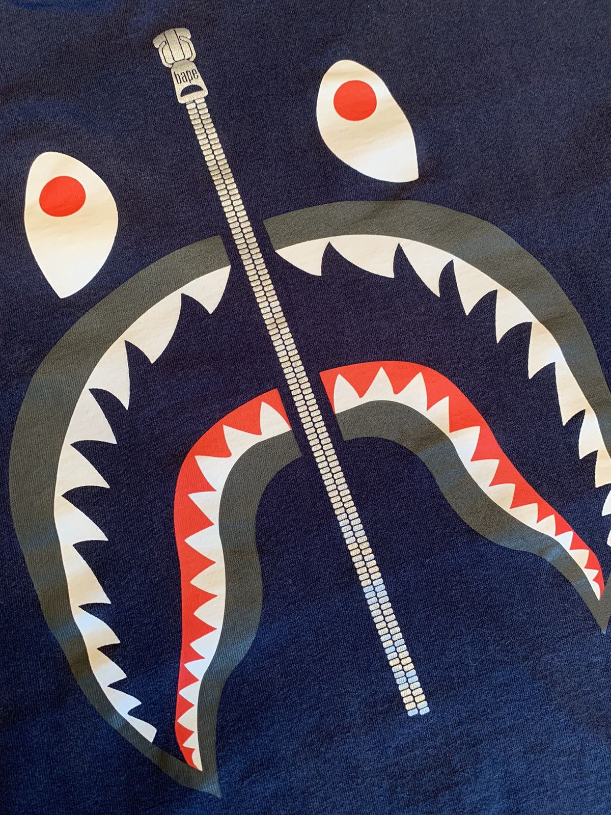 Bape Bape Shark Tee Navy Size US M / EU 48-50 / 2 - 4 Thumbnail