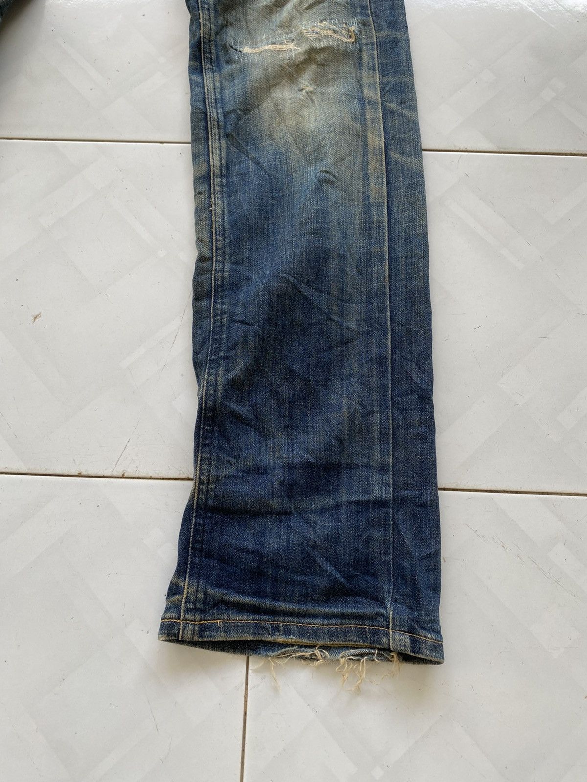Lee Lee x TK Mixpice Purple Yarn Thrased Denim Size US 34 / EU 50 - 4 Thumbnail