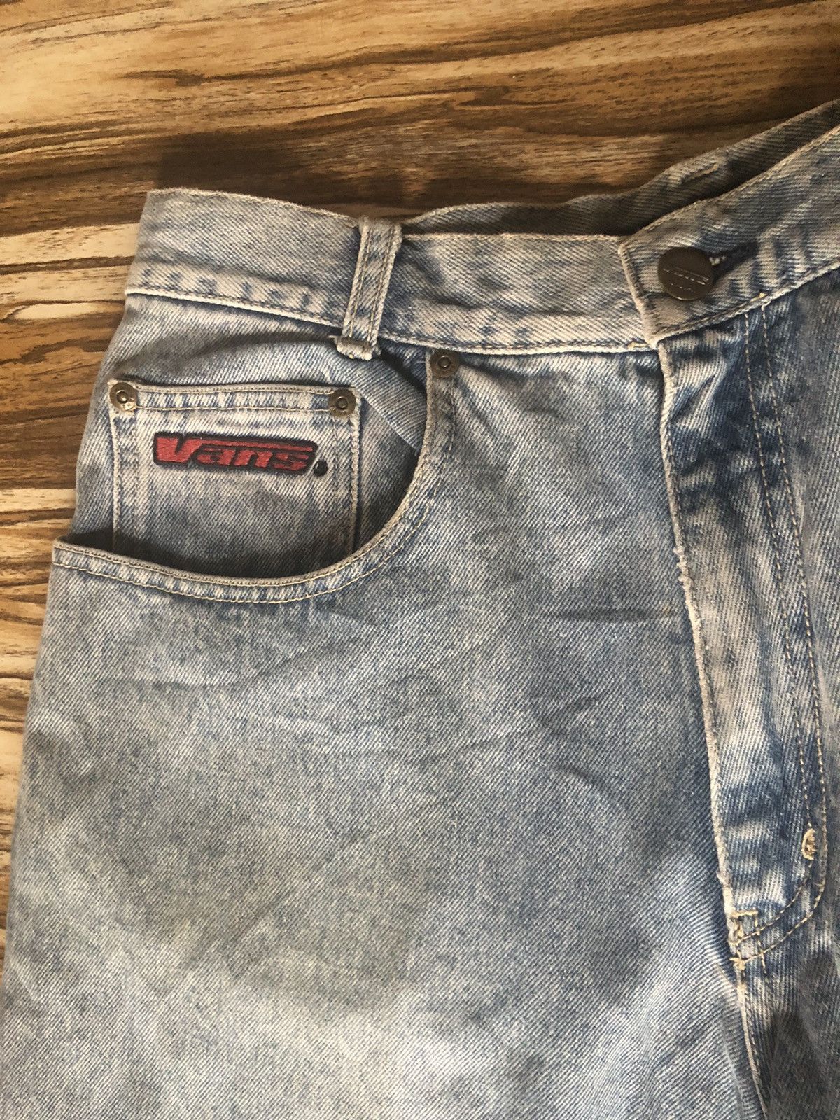 Vans Vintage VAN Funky Denim Pants Skate Streetwear Blue 90’s USA Size US 31 - 3 Thumbnail