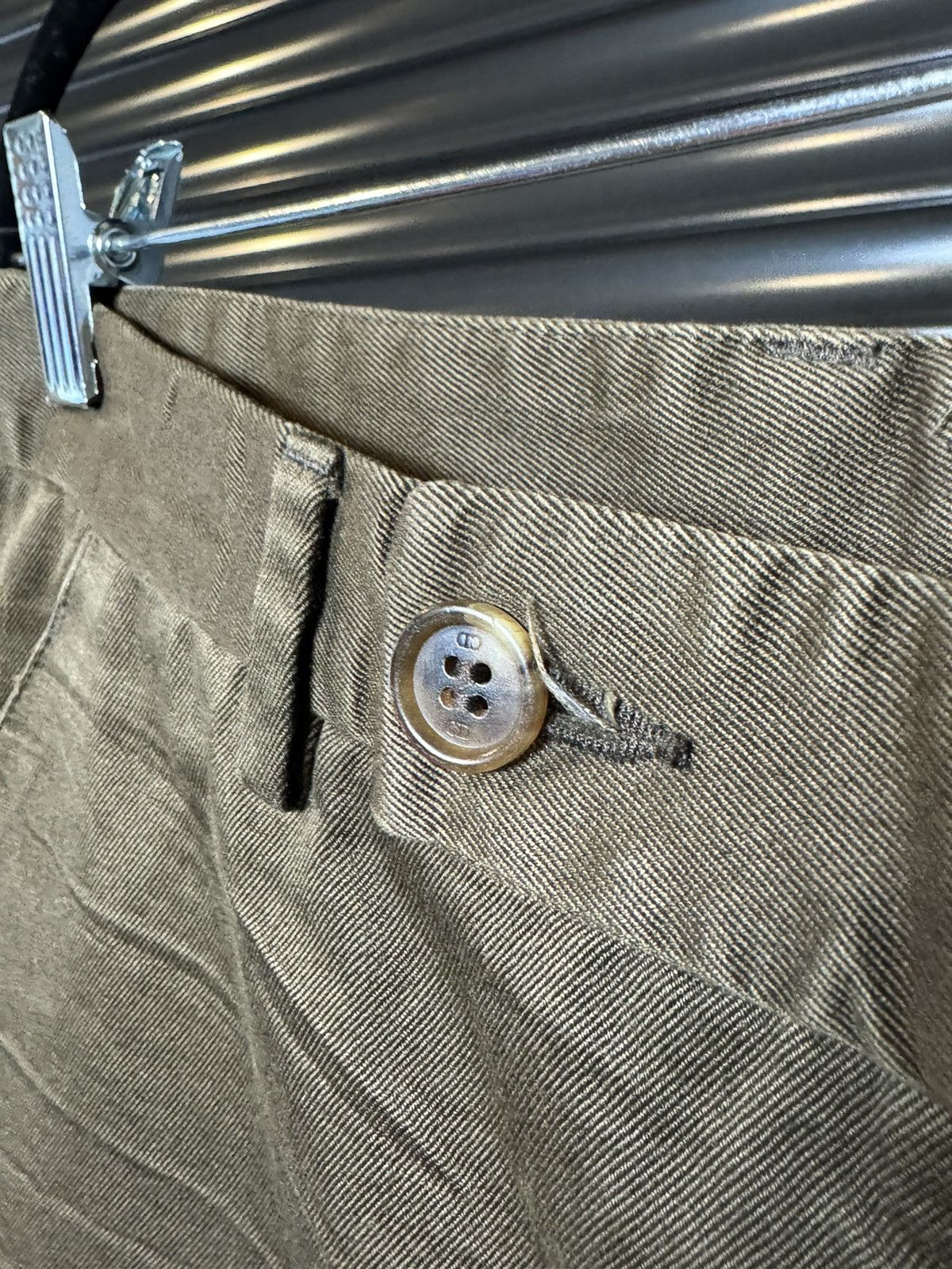 Dior × Hedi Slimane Dior Homme Brown Waxed Canvas Pants - 50 Size US 32 / EU 48 - 3 Thumbnail