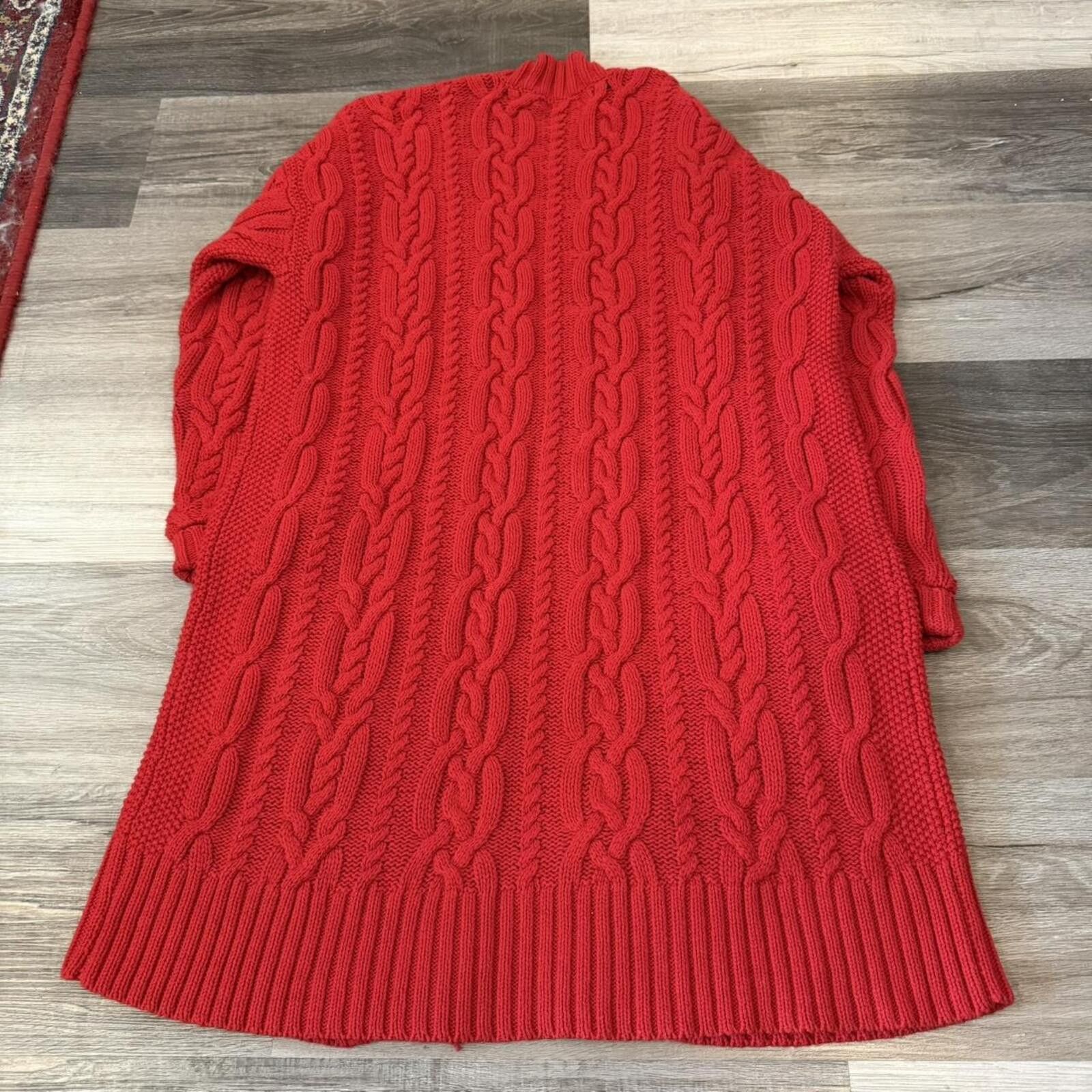 Lauren Ralph Lauren Vintage Lauren Ralph Lauren cable knit long cardigan sweater Size L / US 10 / IT 46 - 5 Thumbnail