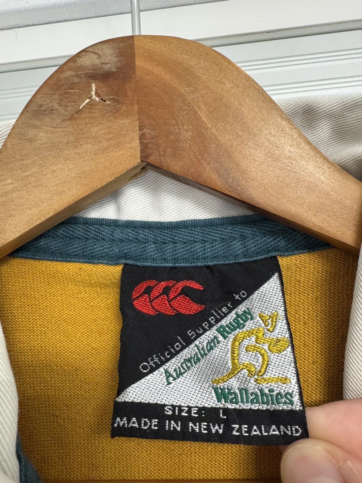 Canterbury of New Zealand Vintage Australia Wallabies 2000-2002 Rugby Jersey CCC Shirt Size US L / EU 52-54 / 3 - 11 Thumbnail