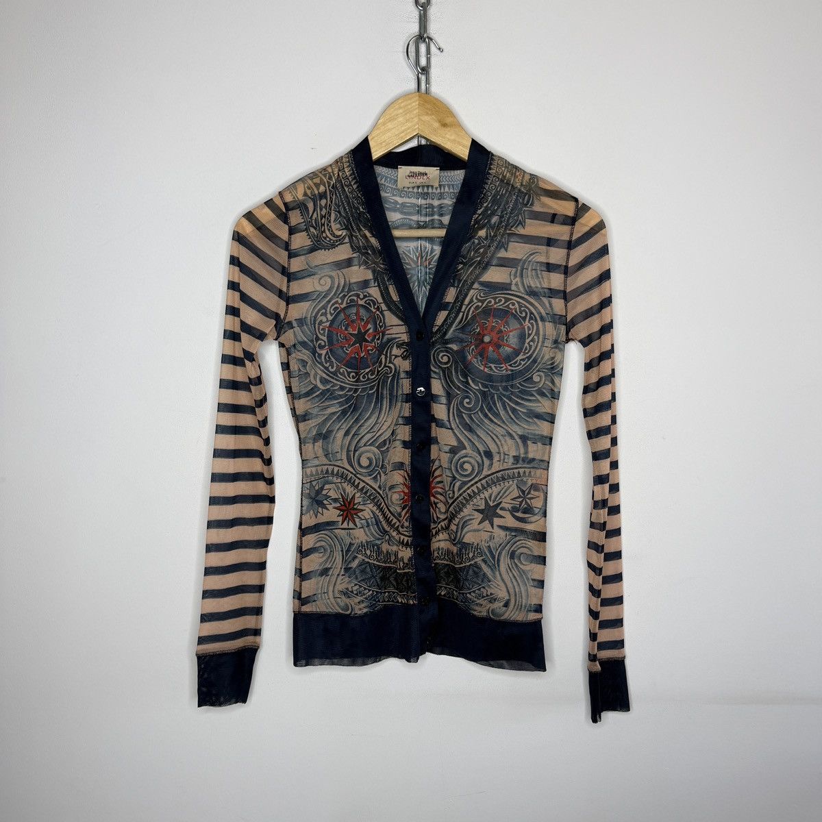 Jean Paul Gaultier Jean Paul Gaultier Mesh Top Tattoo Cardigan + Pants Size S / US 4 / IT 40 - 2 Thumbnail