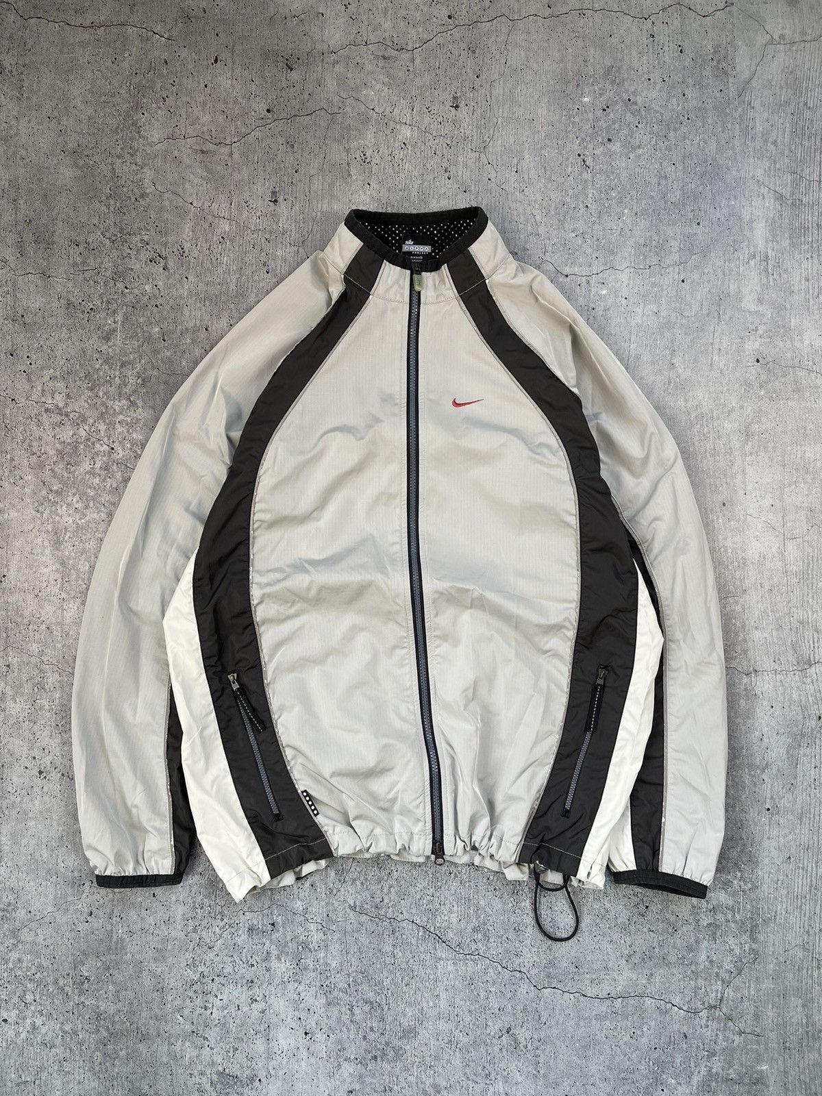 Nike × Vintage Vintage 90s Nike Nylon baggy Bomber Jacket Size US L / EU 52-54 / 3 - 3 Thumbnail