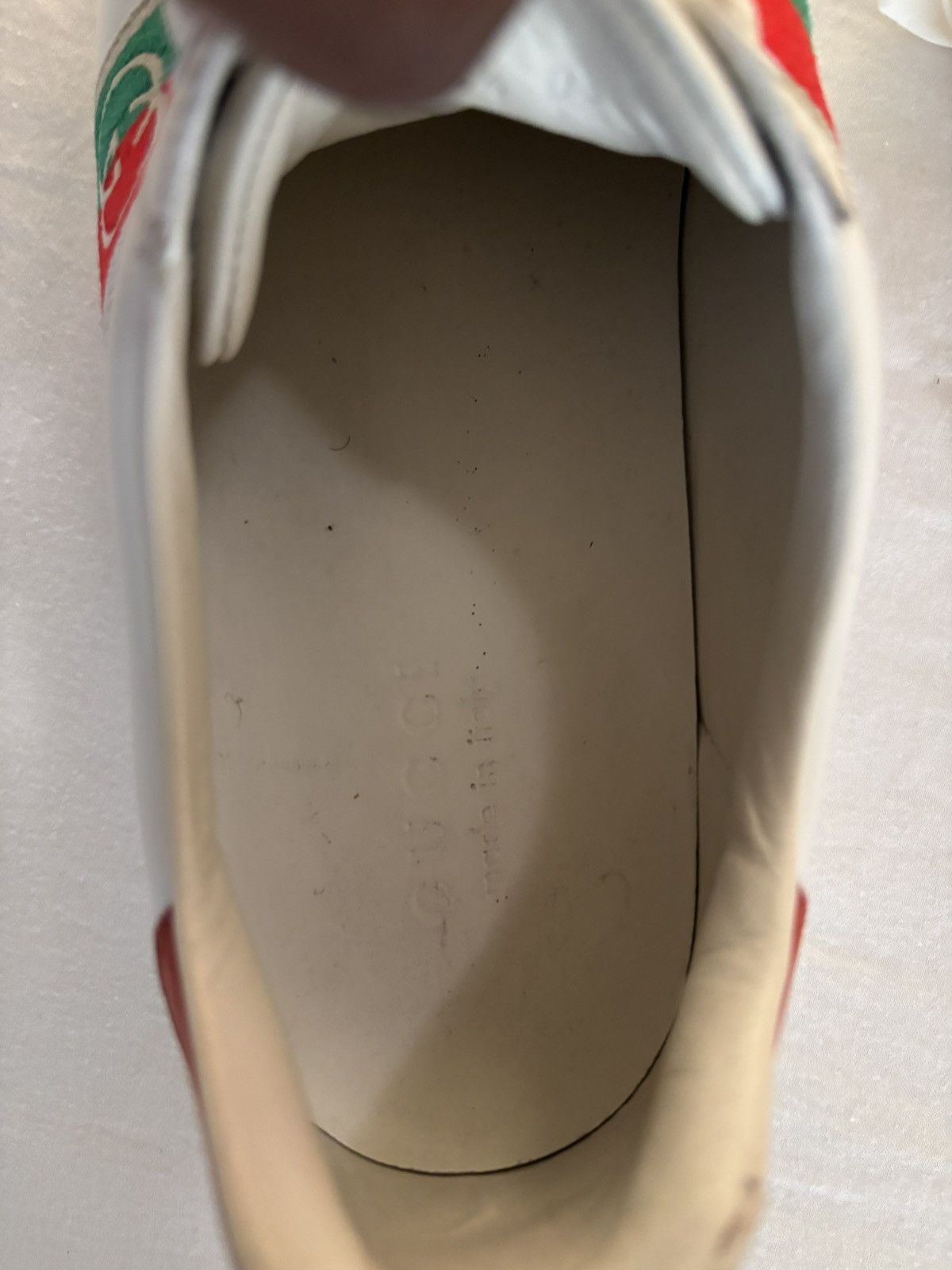 Gucci Gucci Ace White Leather Web Stripe Sneakers – Full Set Size US 9 / EU 42 - 9 Thumbnail