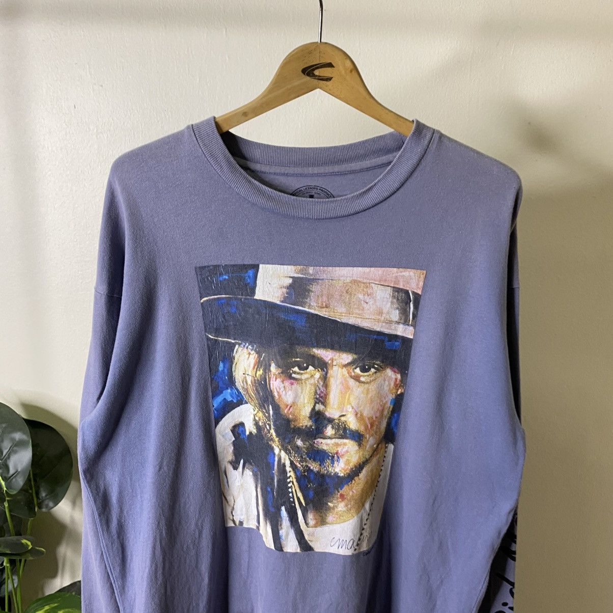 Other Sidney Maurer Artwork Johnny Depp Potrait LS T Shirt Size US XL / EU 56 / 4 - 2 Thumbnail