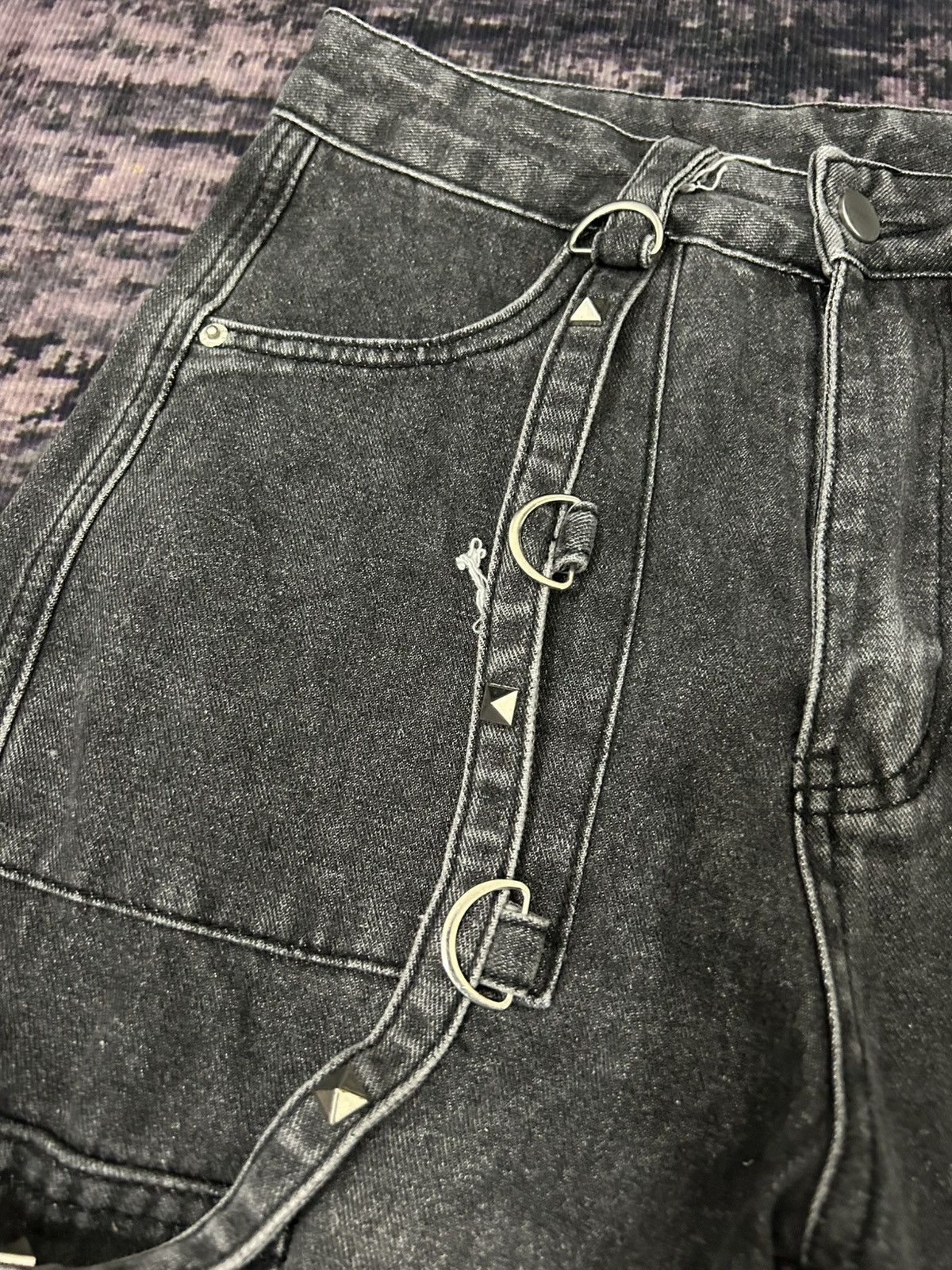 Tete Homme Romwe Cargo Bondage Flare Jeans Size US 28 / EU 44 - 7 Thumbnail