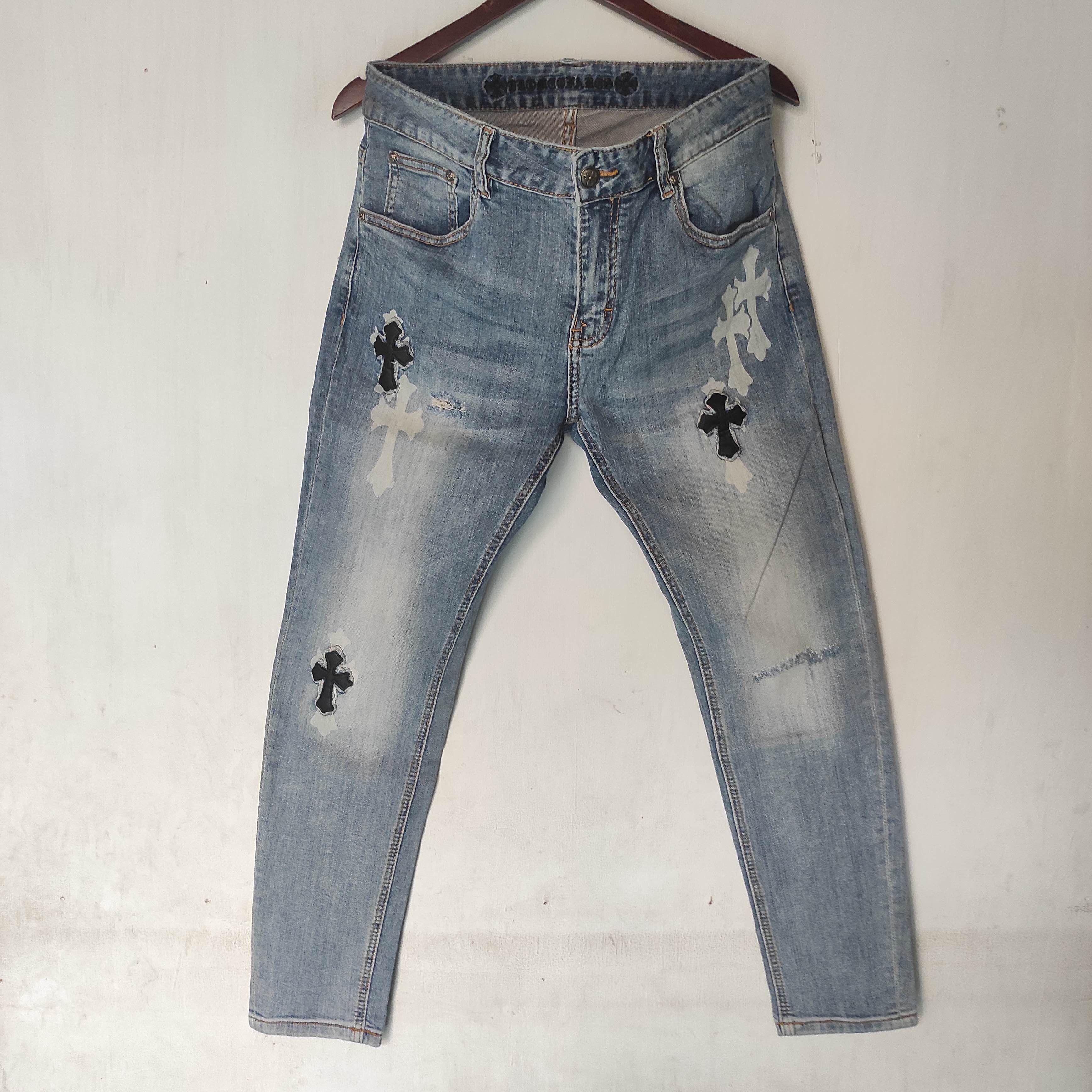 Hysteric Glamour Distressed Denim Chrome Hearts Style Size US 32 / EU 48 - 3 Thumbnail