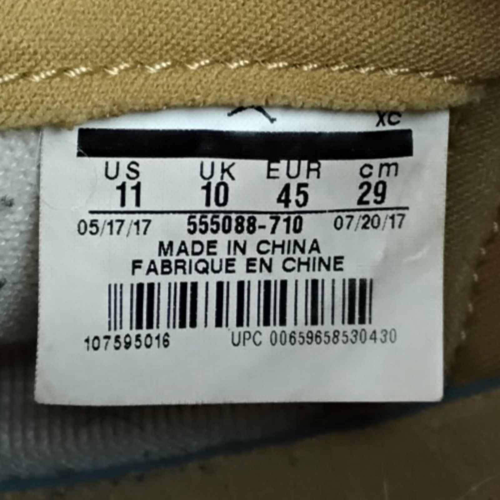 Nike Nike Air Jordan 1 Retro OG High Top Shoe Men 11 Wheat Brown Size US 11 / EU 44 - 12 Thumbnail