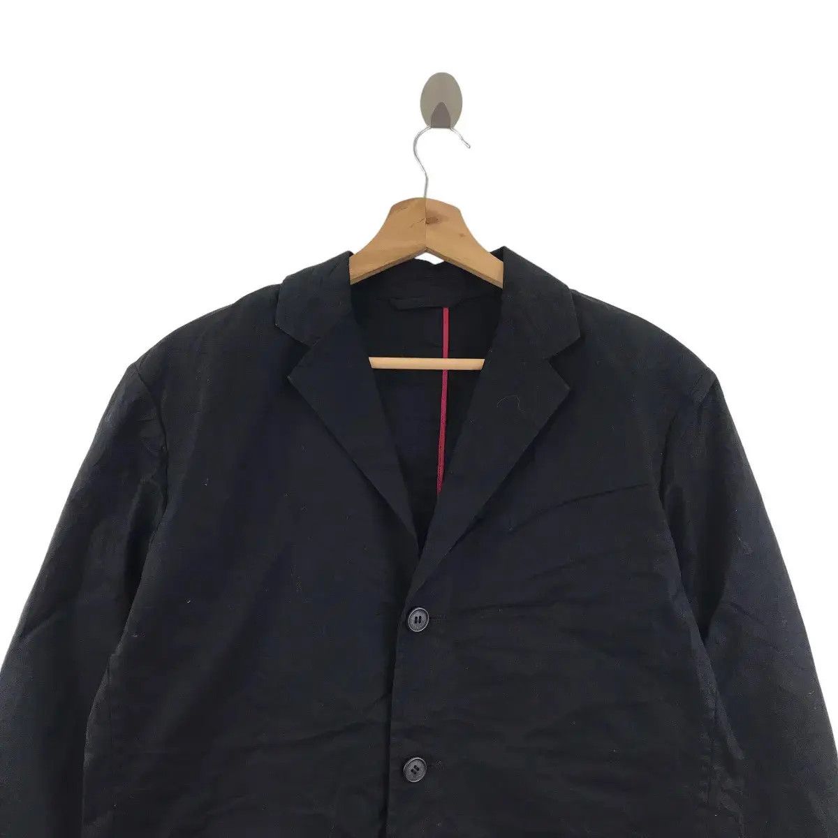Armani Exchange Vintage A/X ARMANI EXCHANGE Plain Black Blazer Coat Size 46R - 2 Thumbnail