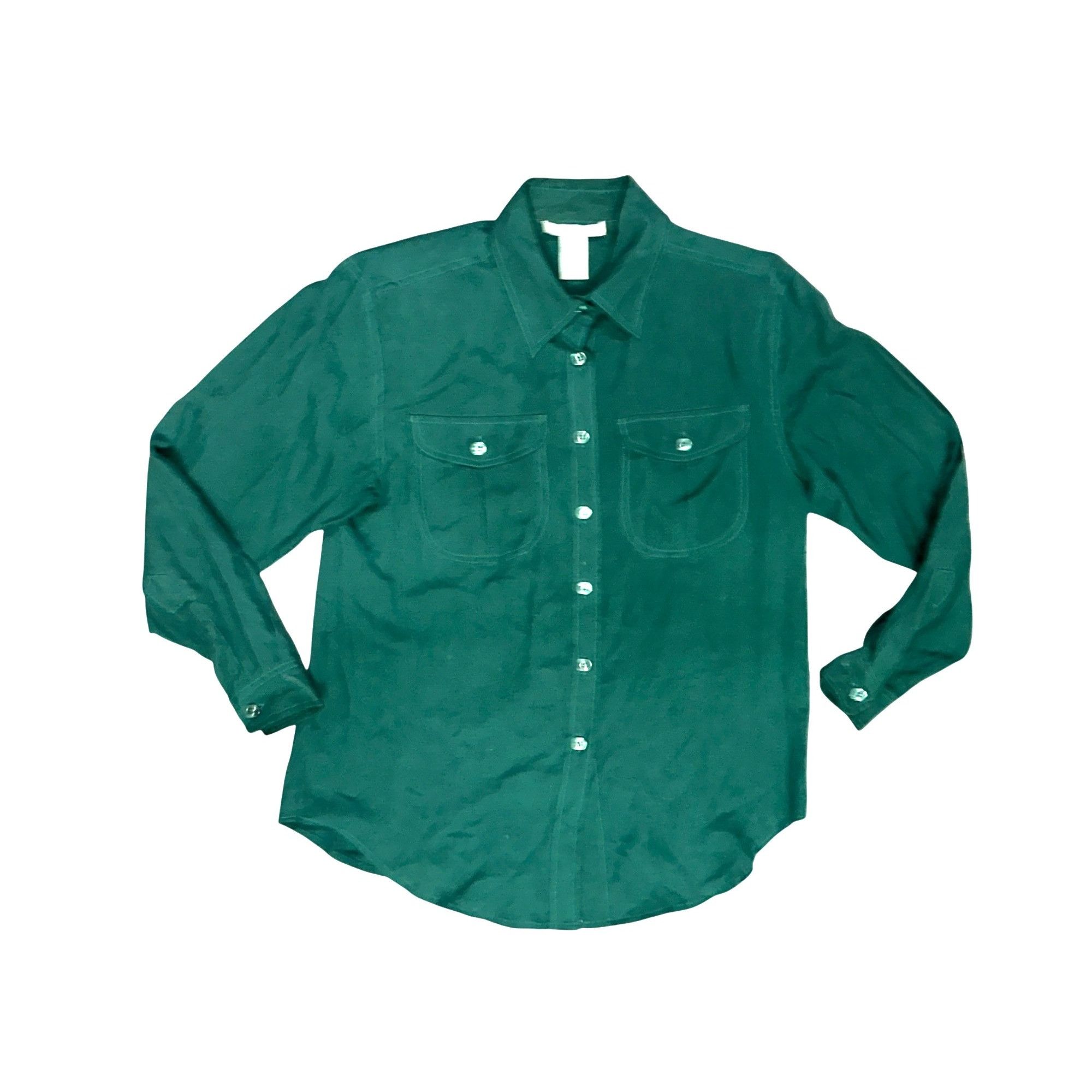 Other Anna And Frank Size S Vintage Green Silk Shirt Pocket Front Size S / US 4 / IT 40 - 12 Thumbnail