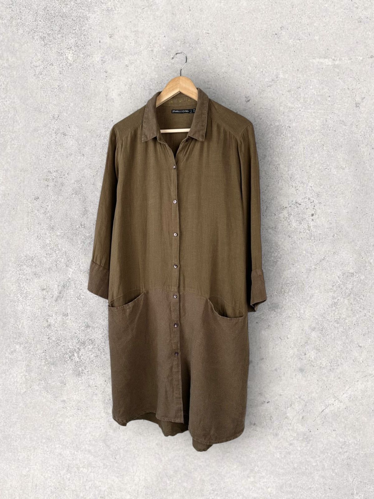 Gudrun Sjoden GUDRUN SJODEN Oversized Dress Shirt Linen Designer Size L / US 10 / IT 46 - 1 Thumbnail