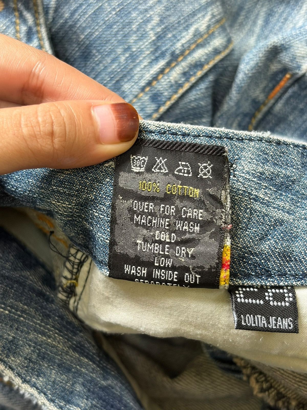 Acne Studios Vintage Japanese Lolita Distress Low Rise Flare Jeans Size 32" / US 10 / IT 46 - 5 Thumbnail
