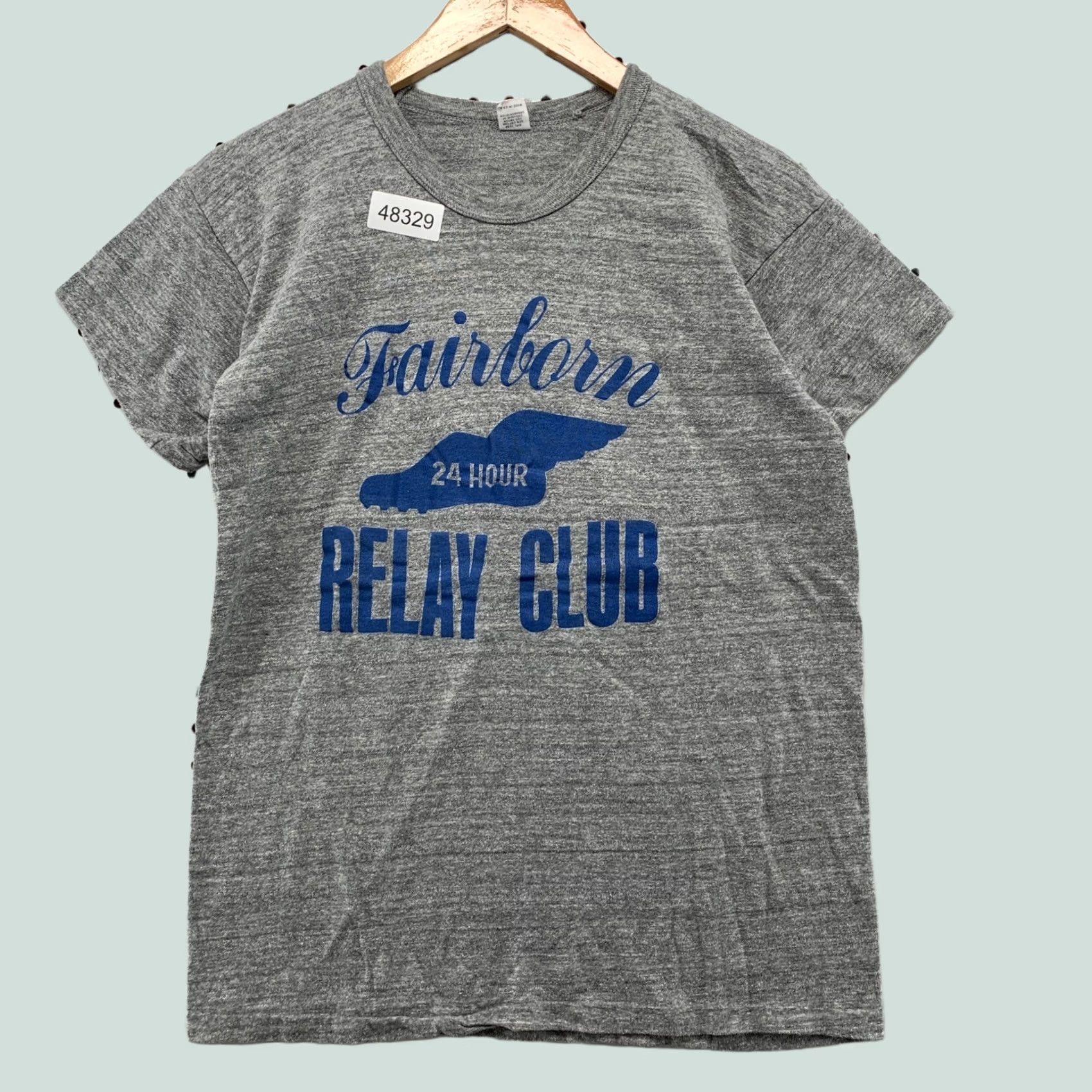 Vintage VINTAGE Russell Foot Wing Gray T-Shirt Mens Large Fairborn Relay Club USA Size US L / EU 52-54 / 3 - 1 Thumbnail
