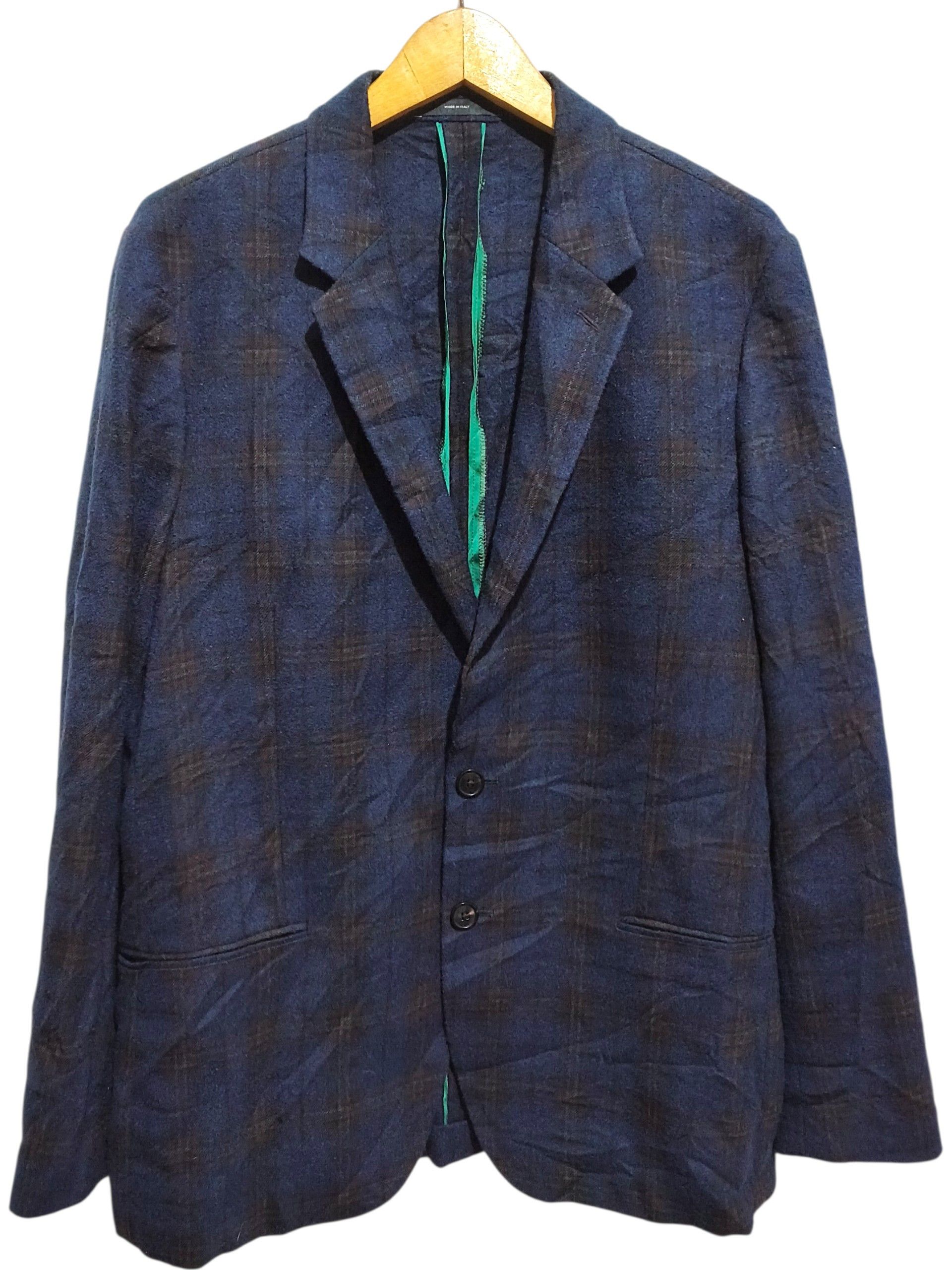Paul Smith Paul Smith Soho Fit Navy Check Wool Tailored Blazer Jacket Size 40R - 1 Thumbnail