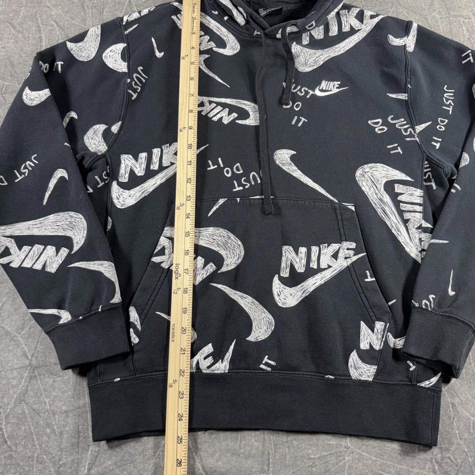 Nike Nike Sweater Men's S Black All Over Print Hoodie Size US S / EU 44-46 / 1 - 3 Thumbnail
