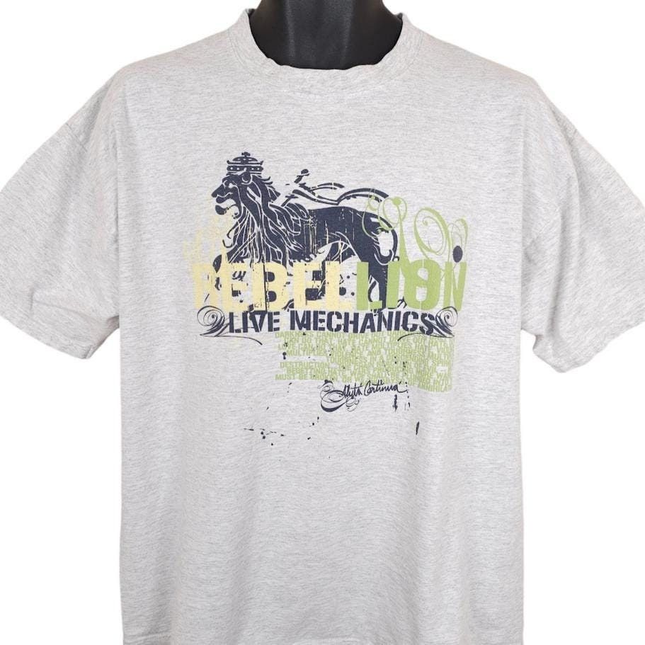 Vintage Vintage Live Mechanics T Shirt Mens Size Large Gray Y2K Size US L / EU 52-54 / 3 - 1 Thumbnail