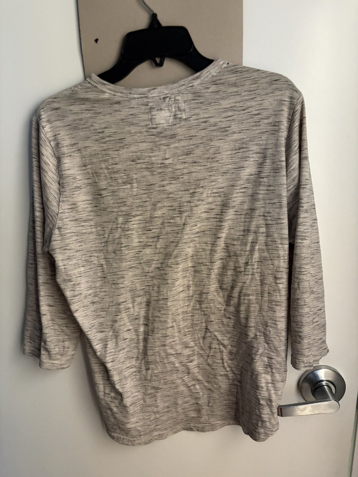 Express Express Men's Gray Henley Button Solid 3/4 Sleeve Size S Size US S / EU 44-46 / 1 - 6 Thumbnail