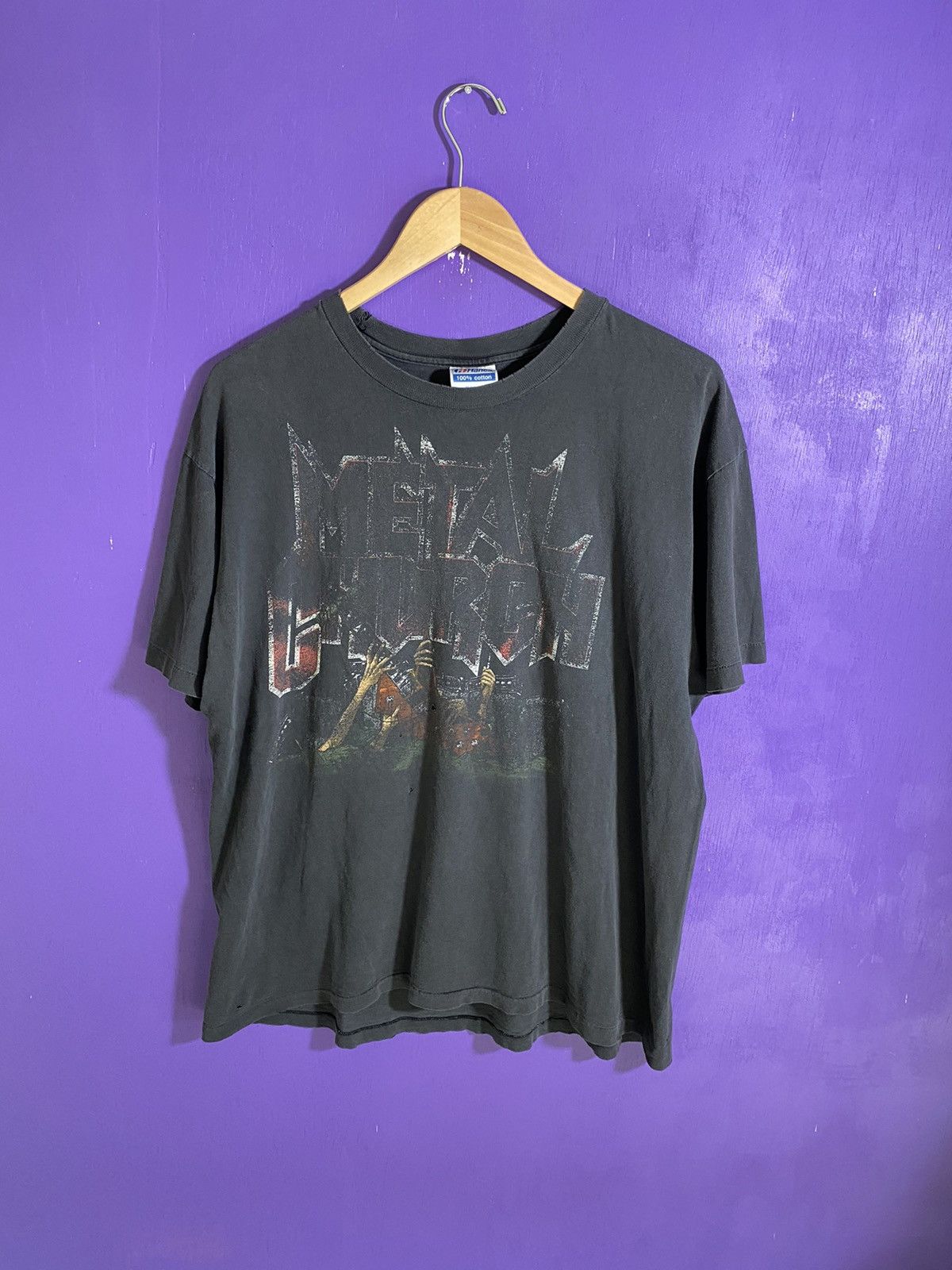 Band Tees × Vintage Vintage 91/92 Metal church human factor tour tee Size US XL / EU 56 / 4 - 1 Thumbnail