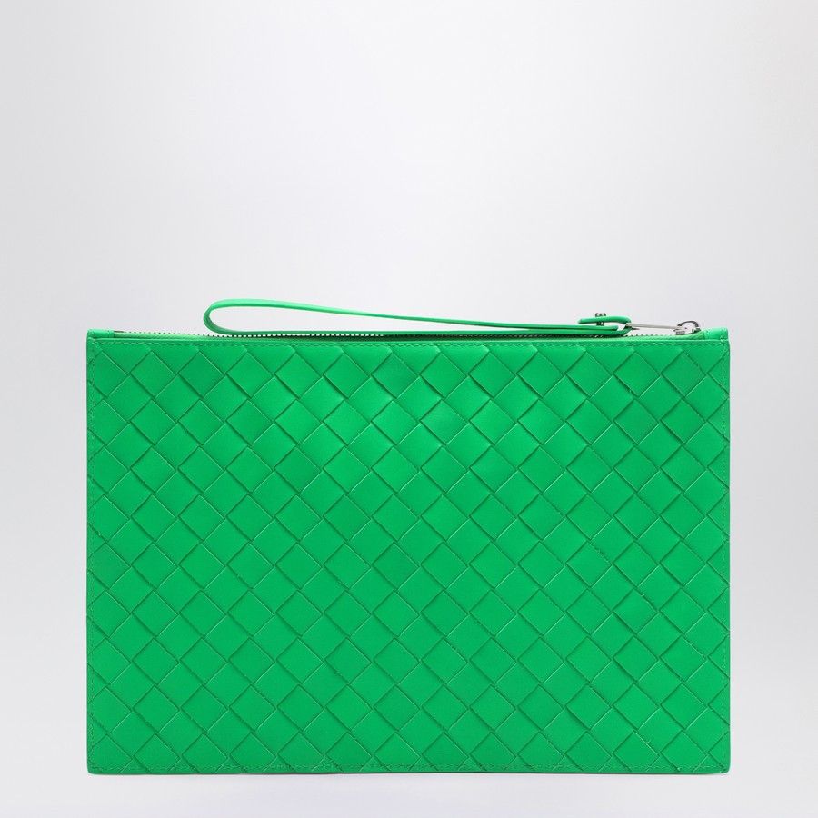 Bottega Veneta o1d2blof0226 Size: OS / Intrecciato Pouch in Parakeet Green Size ONE SIZE - 3 Thumbnail