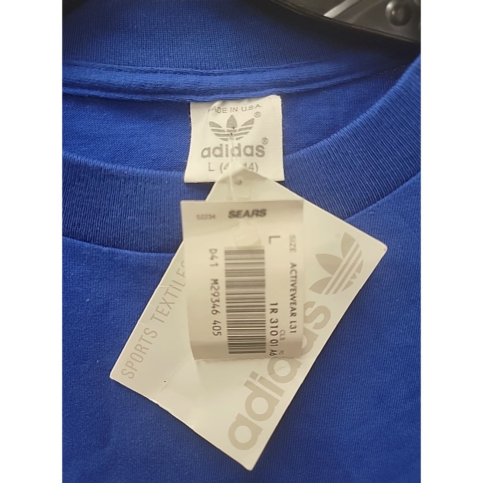 Adidas VINTAGE adidas Trefoil Tshirt Adidas Graphic Shirt Men L Blue NWT Size US L / EU 52-54 / 3 - 2 Thumbnail