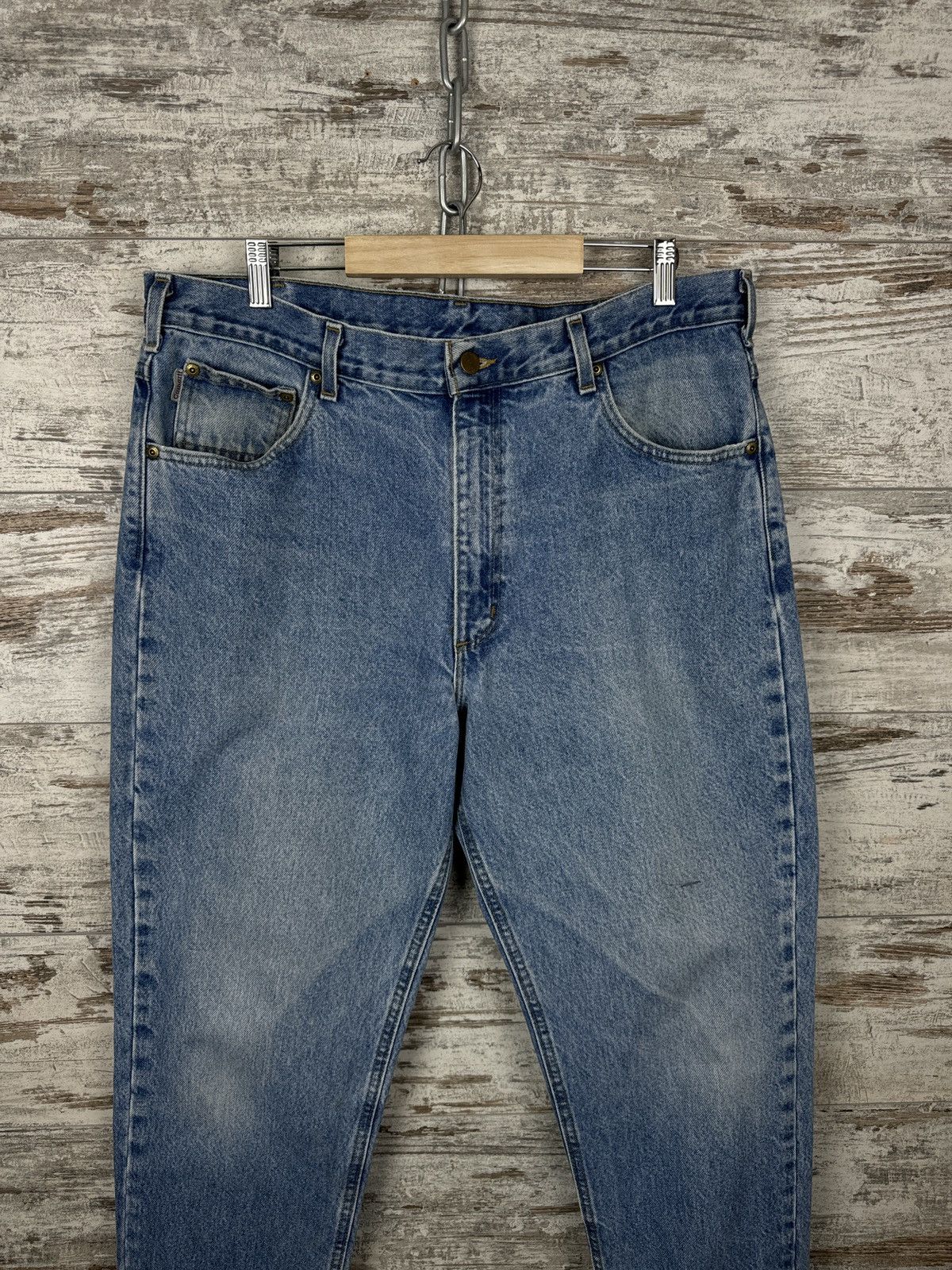 Carhartt Mens Vintage Carhartt Wip denim jeans Carpenter double knee Size US 38 / EU 54 - 4 Thumbnail