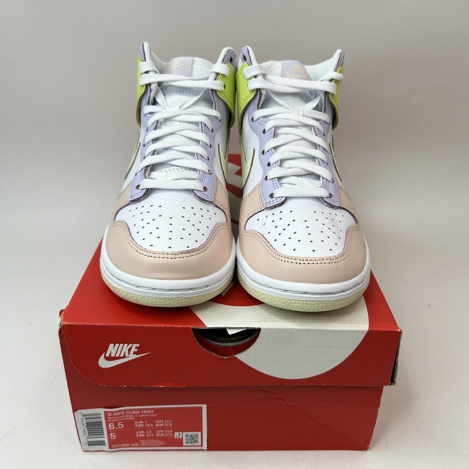 Nike Nike Dunk High WMNS “Cashmere/Lemon Twist” 2023 Size US 6.5 / IT 36.5 - 2 Thumbnail