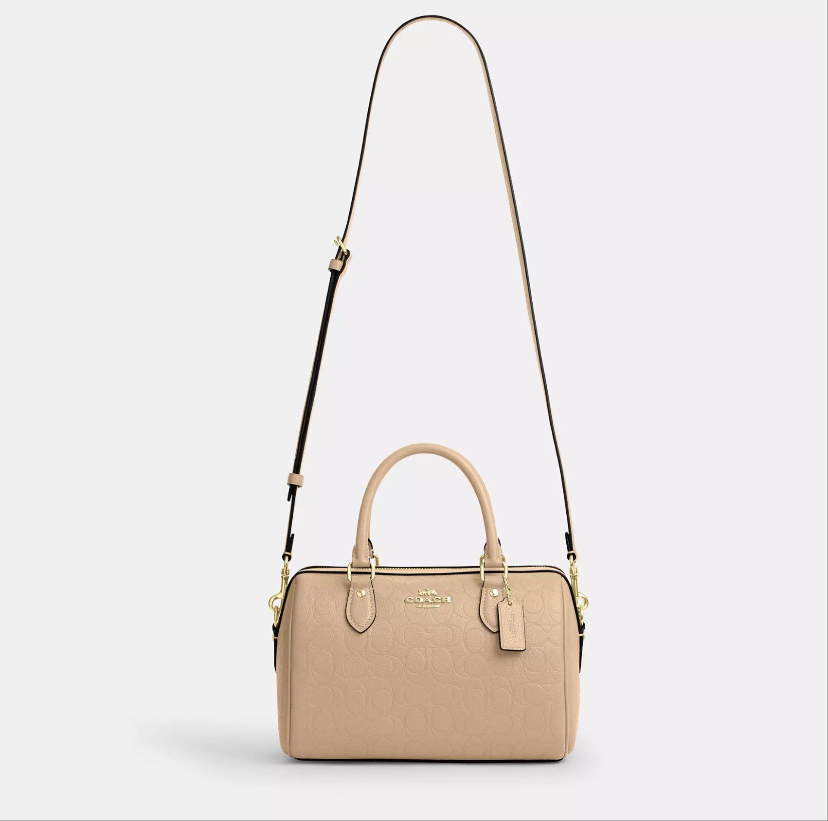 Coach Rowan Satchel Bag In Signature Leather CCD50 Oat Size ONE SIZE - 17 Thumbnail
