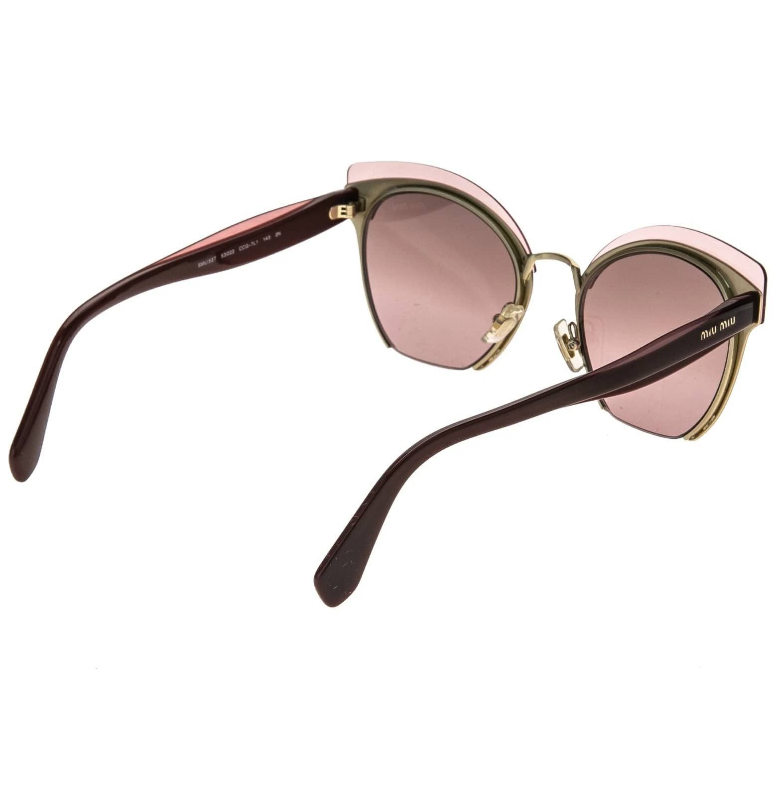 Miu Miu MIU MIU MU53TS RASOIR 53T Layers Red Pink Flat Sunglasses Size ONE SIZE - 6 Thumbnail