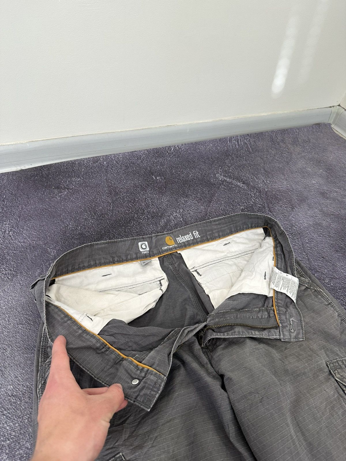Carhartt Vintage Carhartt Cargo Hype USA Baggy Faded Opium Work Pants Size US 34 / EU 50 - 17 Thumbnail