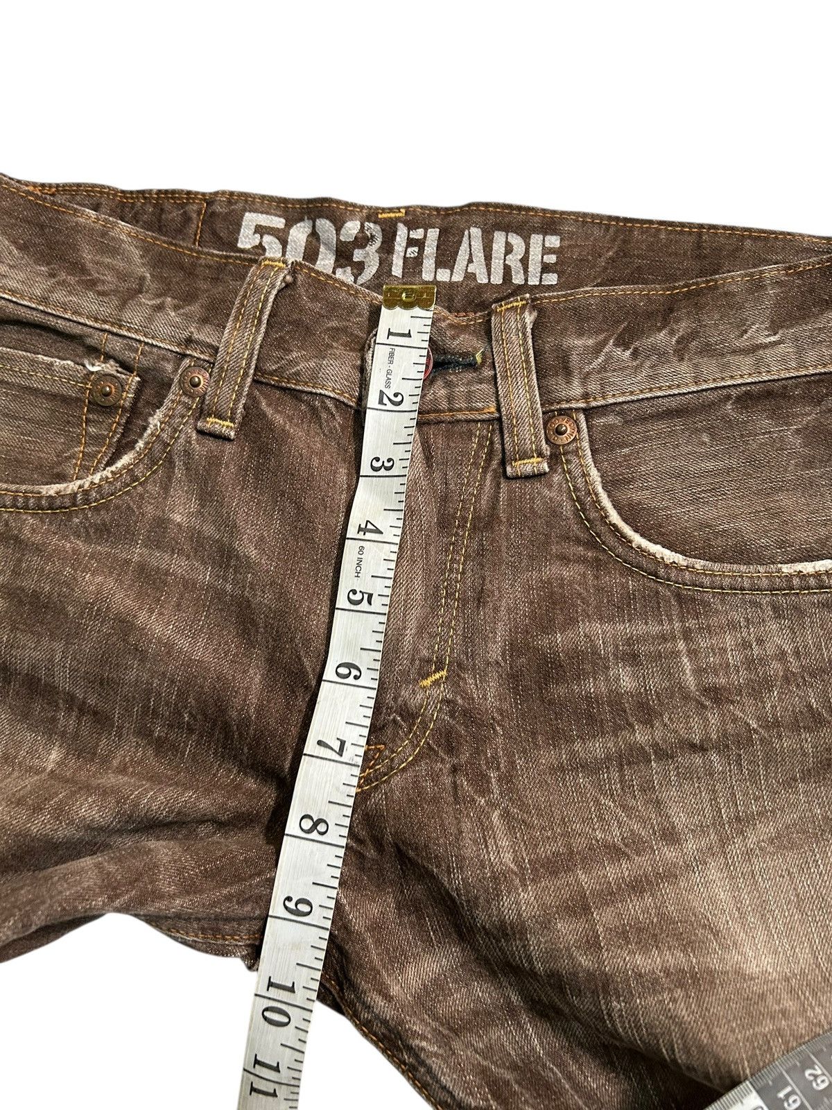 Japanese Brand × Kapital × Vintage Rusty Edwin Flare Distressed Japanese Denim Jeans Size US 31 - 12 Thumbnail