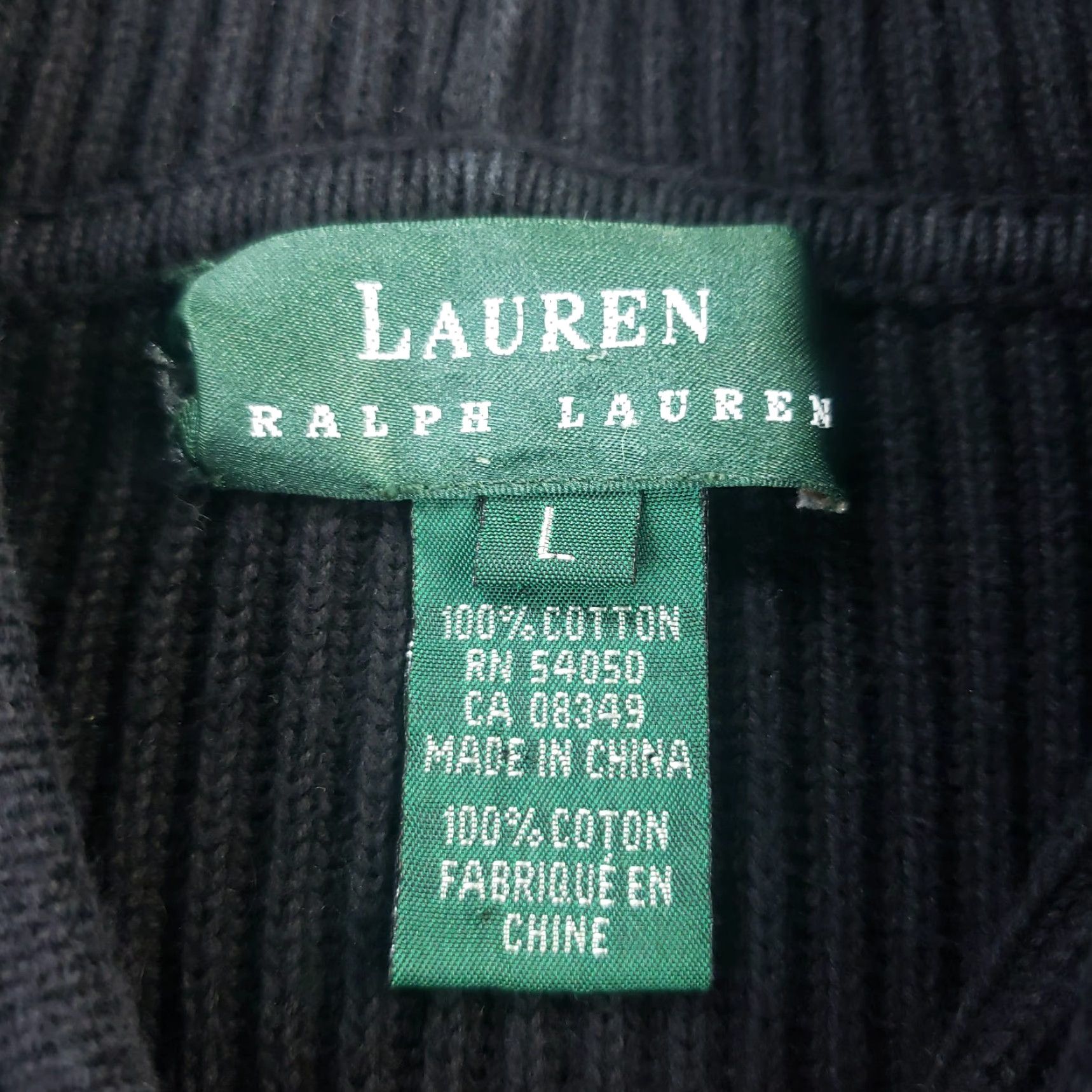 Ralph Lauren Lauren Ralph Lauren Women's Black Hooded Zip Up Jacket Large Cotton Size L / US 10 / IT 46 - 5 Thumbnail